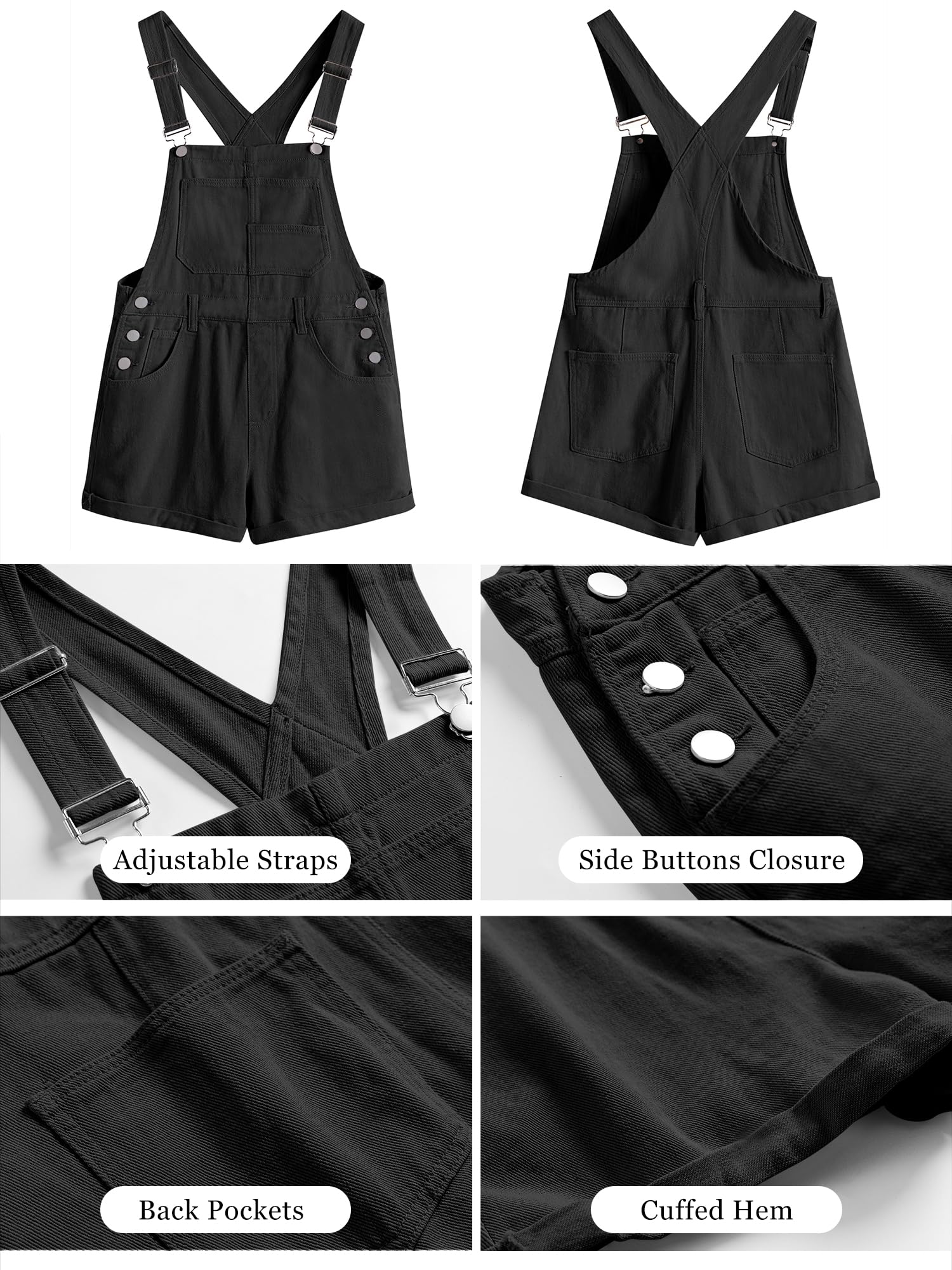ANRABESS Women's Denim Overalls - 2025 Summer Casual Loose Fit Adjustable Shorts Romper with Bib | Perfect for Outdoor Activities, Music Festivals & Street Style Fashion