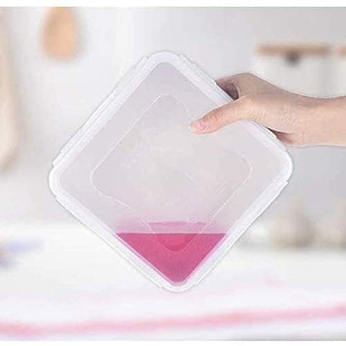 Microwave Lunch Box with Lid - White Kitchen Storage for Picnic & Office