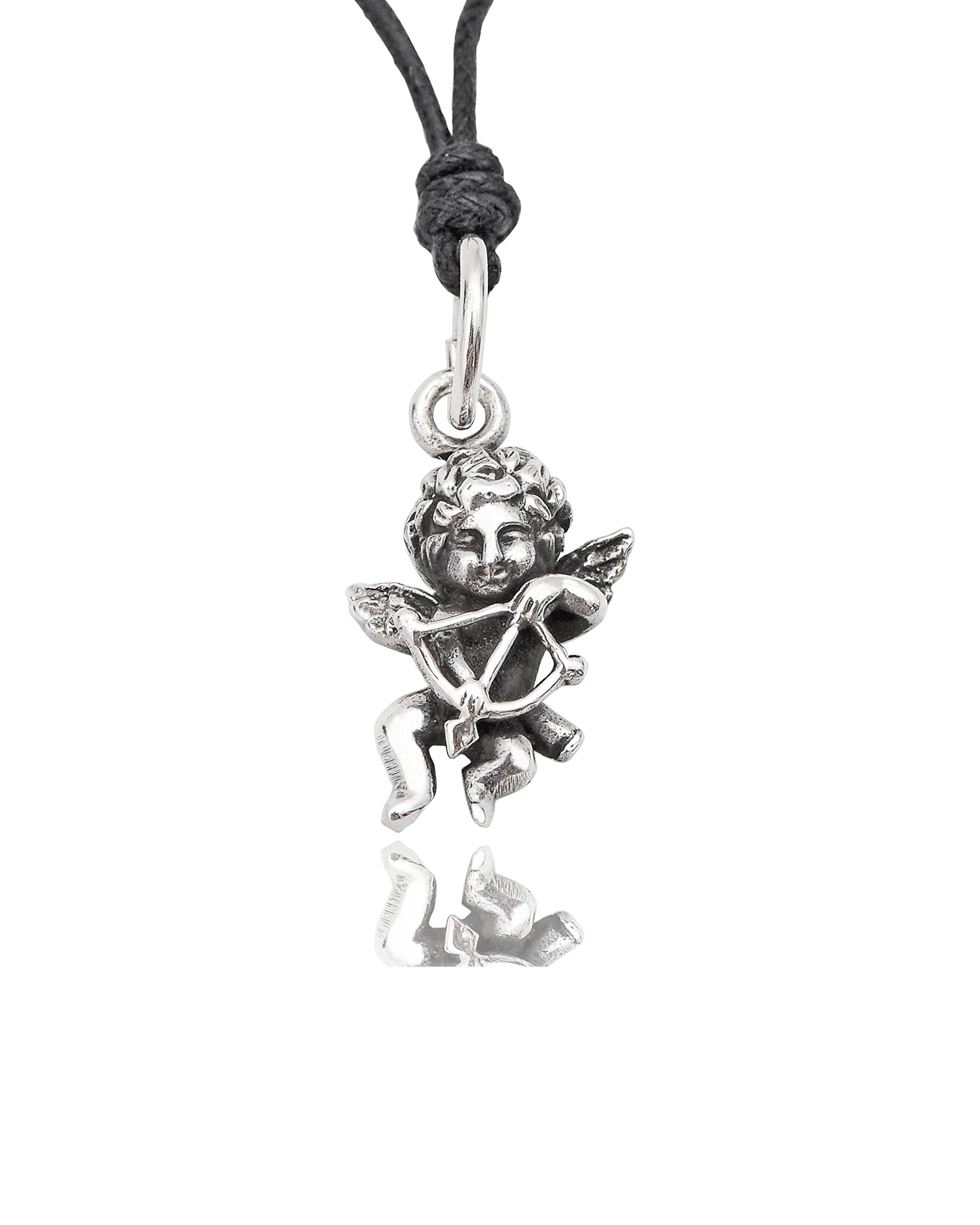 Unique Cupid Cherub 92.5 Sterling Silver Pewter Charm Necklace Pendant Jewelry - Perfect for Valentine's Day Gifts, Anniversary Presents & Romantic Occasions