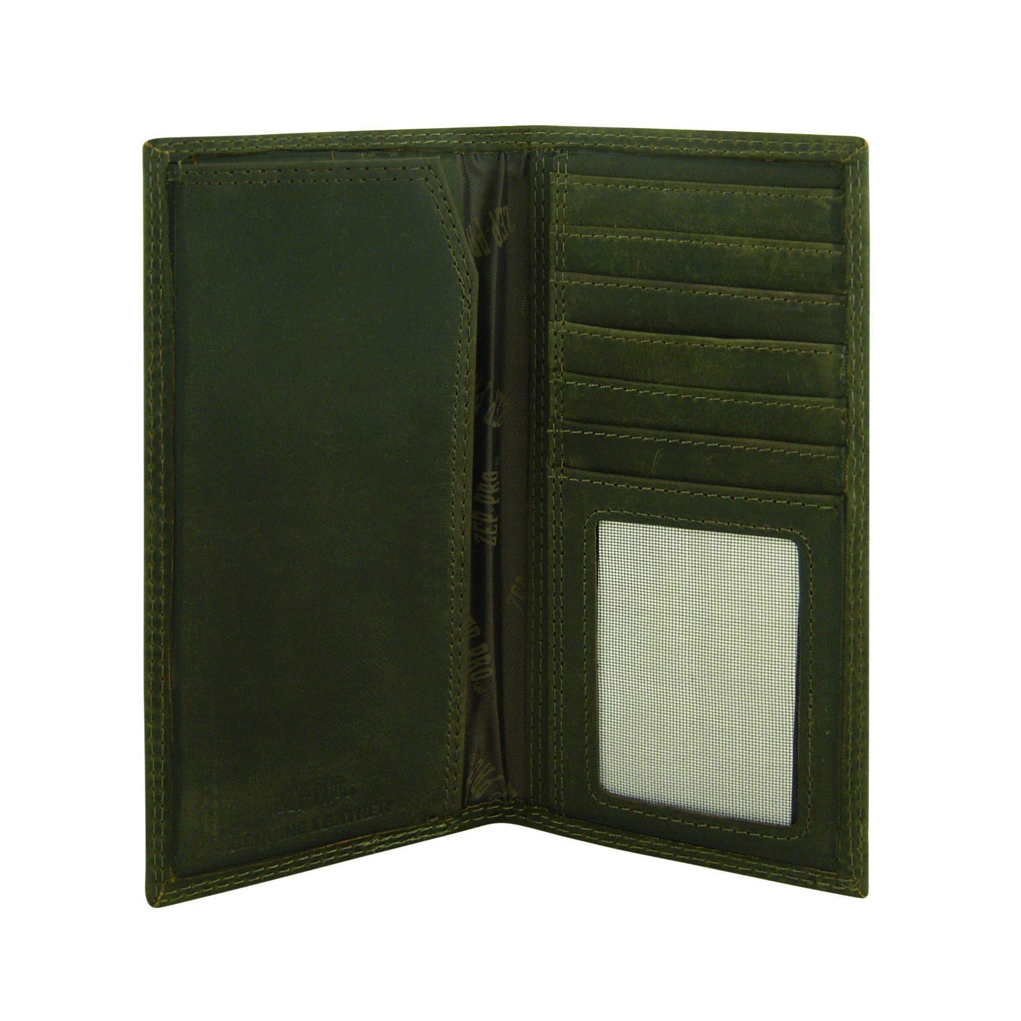ZEP-PRO Genuine Leather Men's Secretary Tall Roper Wallet - Slim Bifold Wallet for Cash & Cards - Perfect for Business Professionals & Everyday Carry