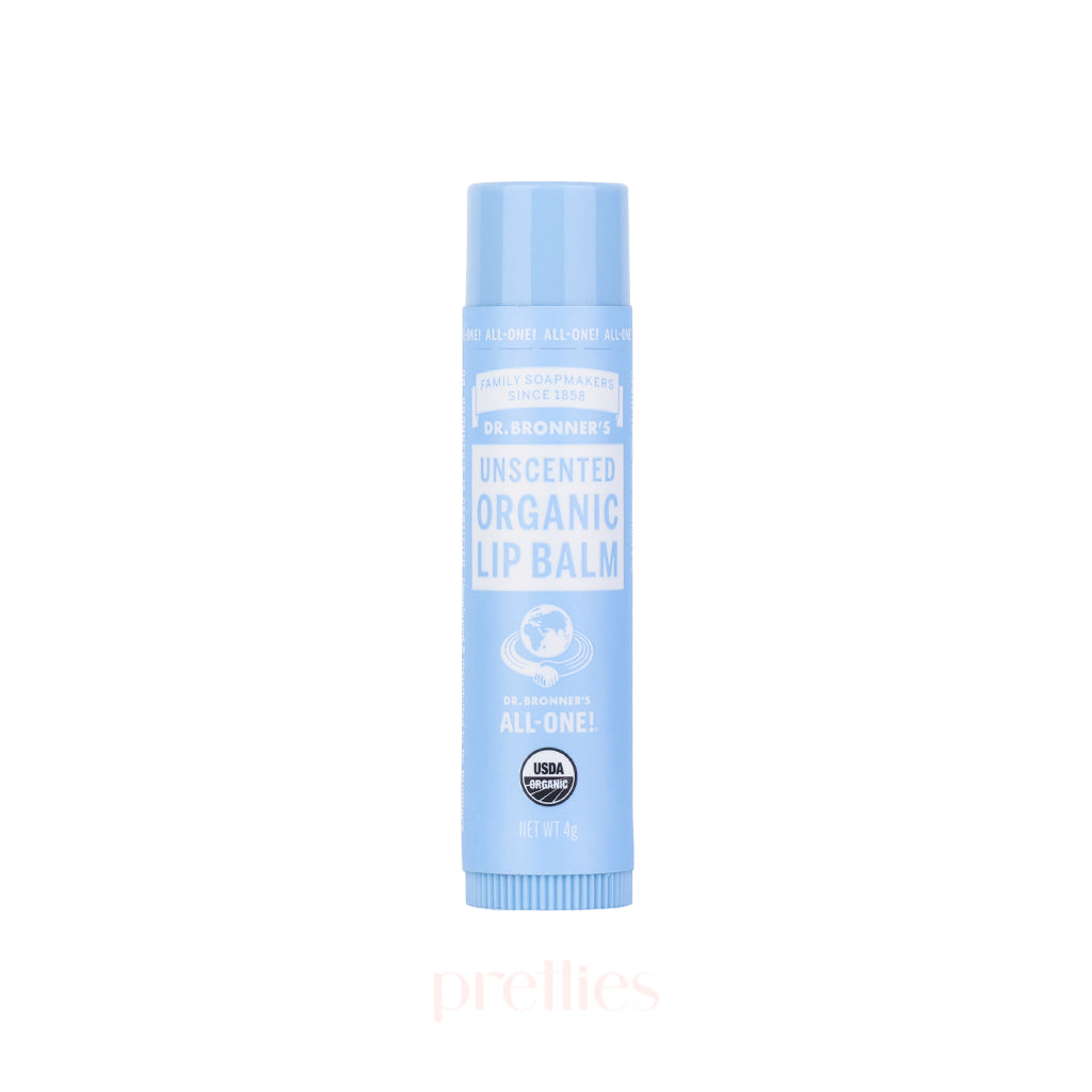 Dr.Bronner's Organic Unscented Lip Balm 4g - Hydrating & Soothing Lip Care for Dry, Chapped Lips - Perfect for Winter, Outdoor Activities & Daily Use