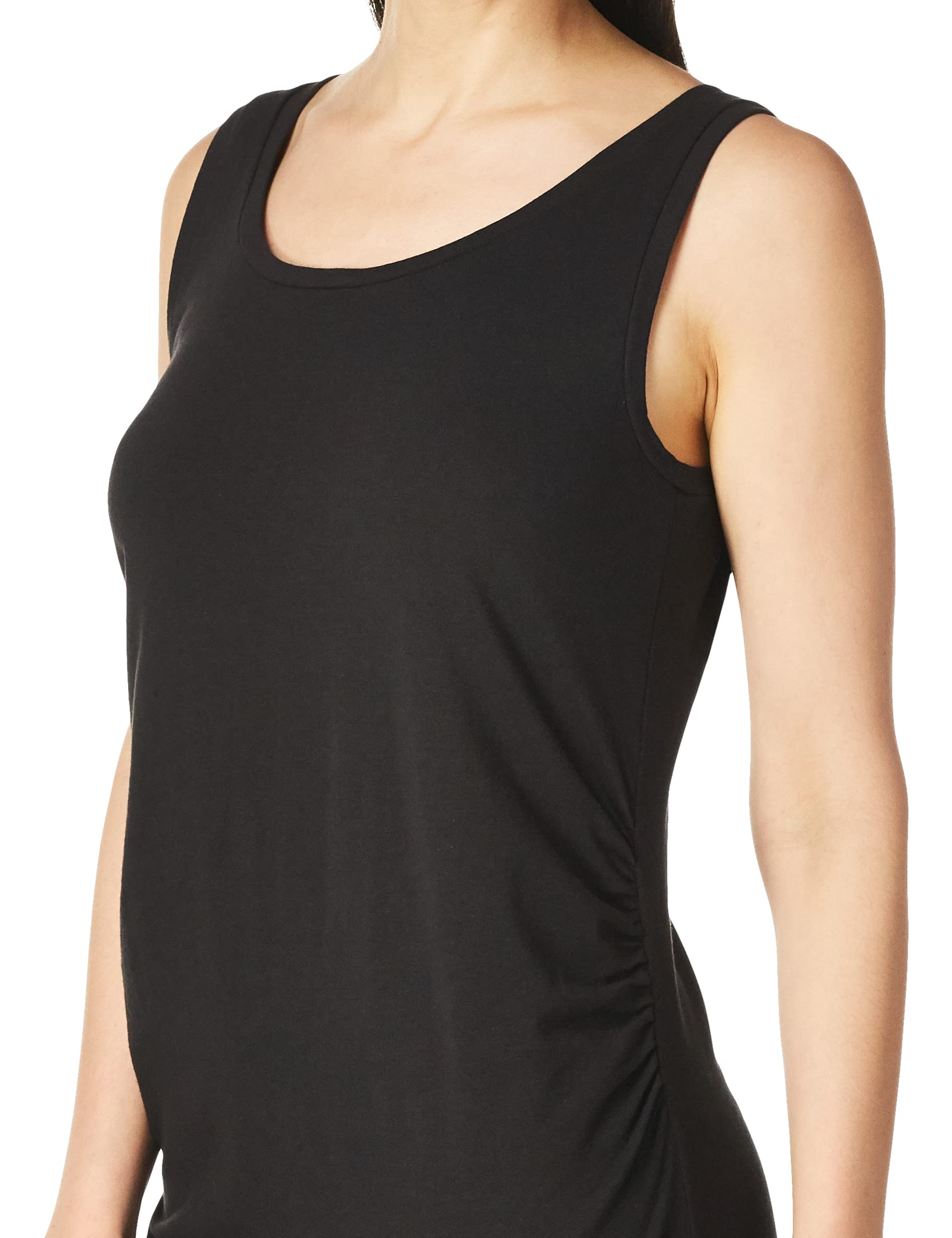 Three Seasons Maternity Women's Side Ruched Nursing Tank Top - Soft Stretch Pregnancy Shirt for Breastfeeding & Everyday Wear (Perfect for Work, Lounging & Maternity Photos)