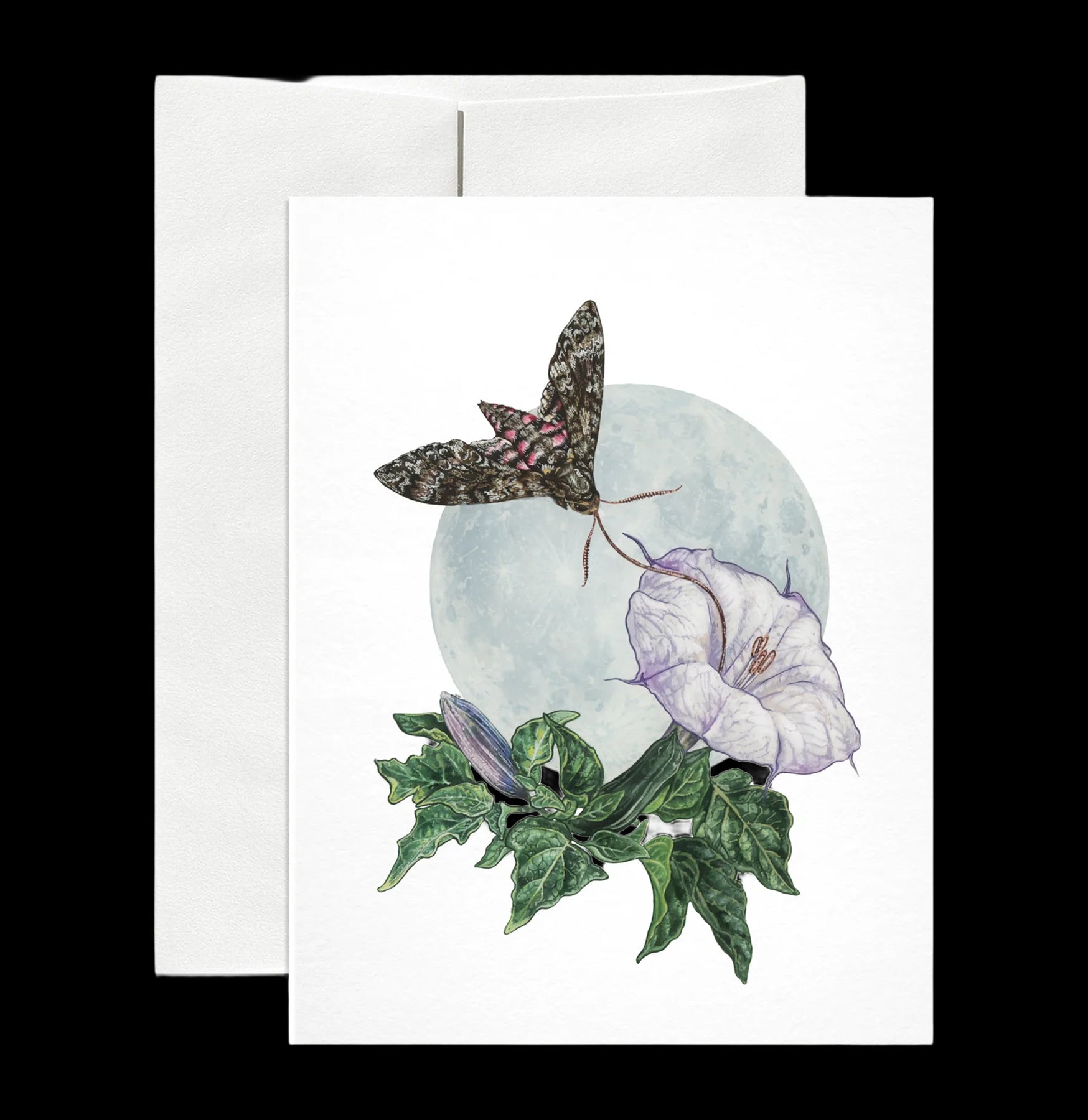 Beautiful Datura Flower Greeting Card - Elegant Floral Design for Birthdays, Anniversaries & Special Occasions | Perfect for Handwritten Notes & Gifts