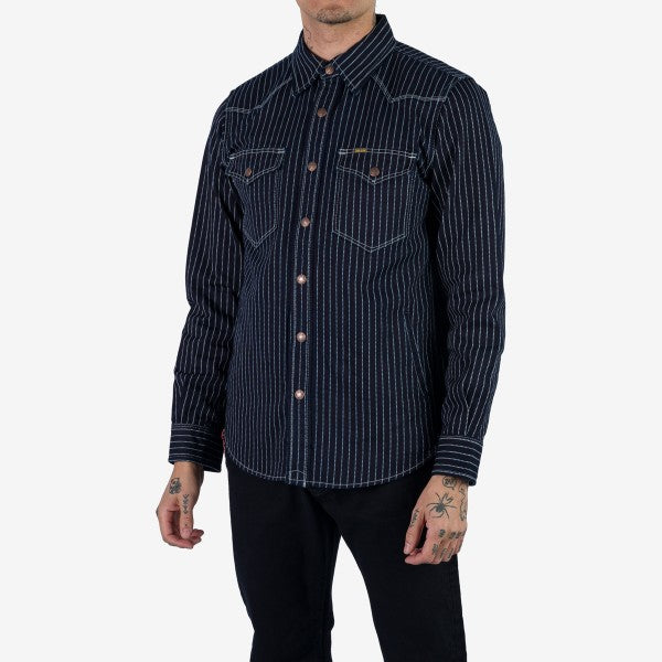 Iron Heart IHSH 227 12oz Wabash CPO Shirt - Indigo Denim Workwear for Men | Durable & Stylish for Outdoor Work, Motorcycle Riding & Casual Wear
