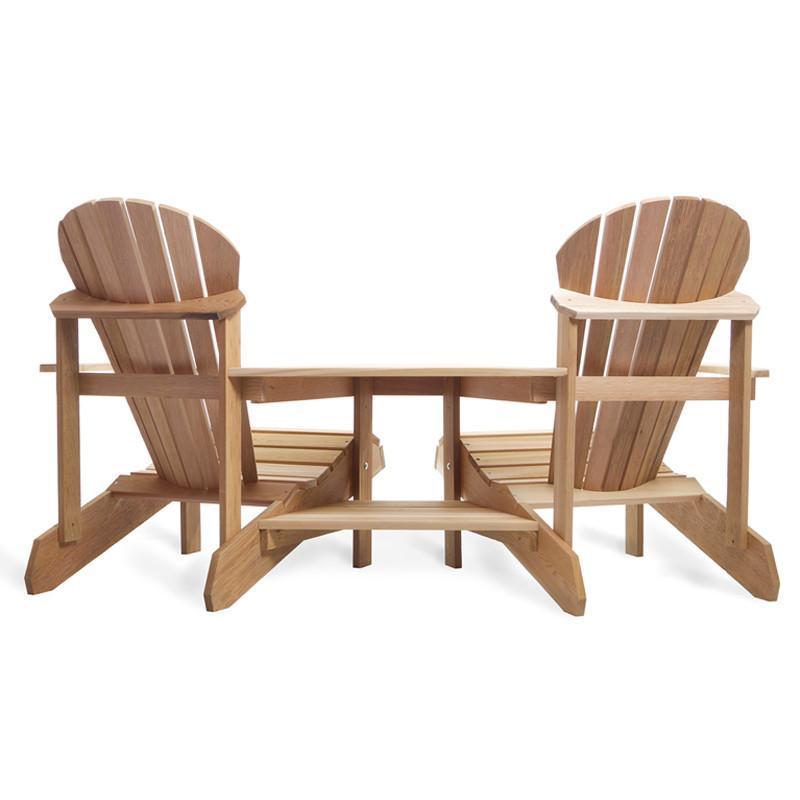 Premium Cedar Muskoka Side Tete/Corner Tete - Handcrafted Wooden Outdoor Lounge Chair for Patio, Garden & Poolside Relaxation