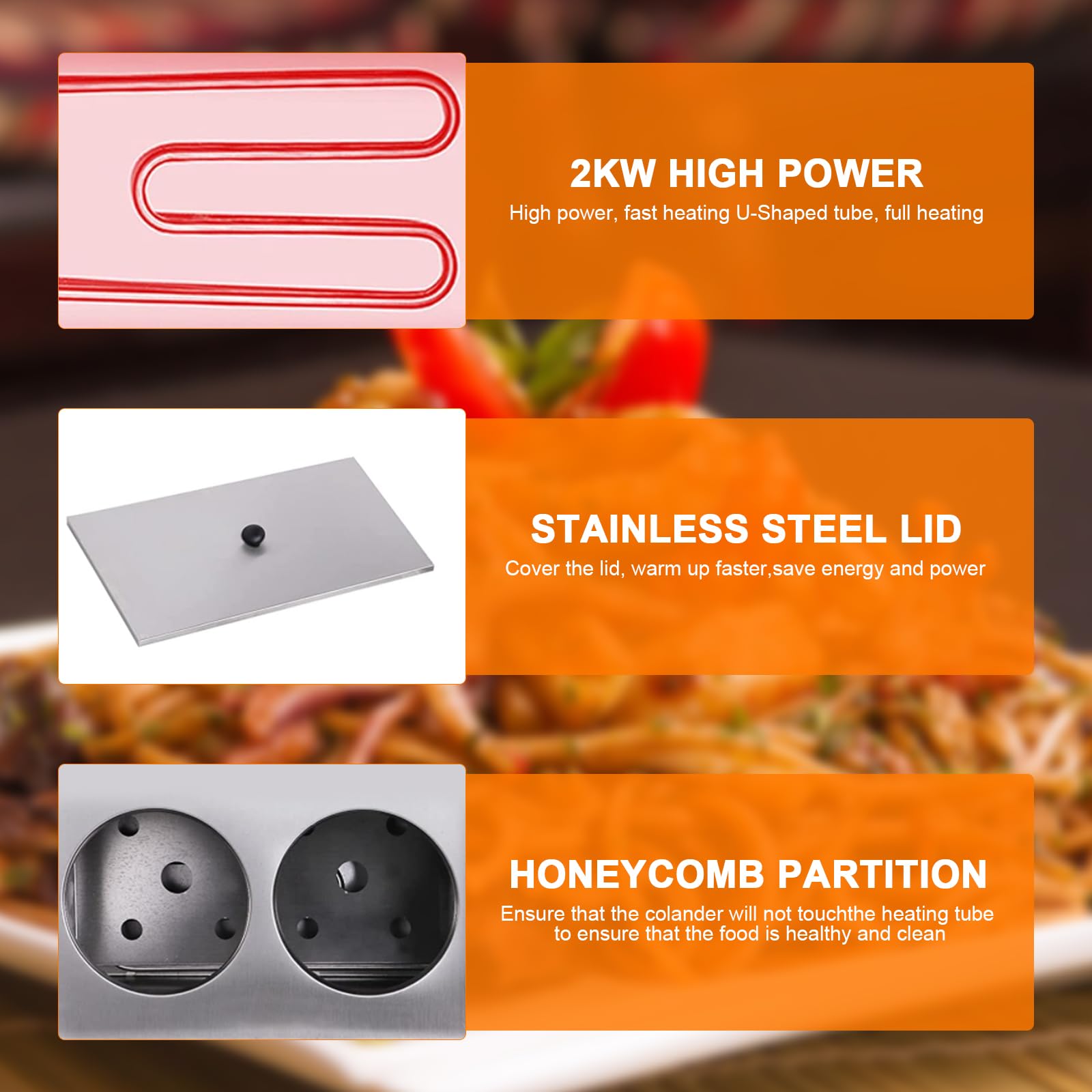 DYRABREST Commercial Electric Pasta Cooker - 2 Hole Noodle Cooking Machine with Stainless Steel Lid & Food-Grade Filters - 110V Pasta Maker for Noodles, Pasta, Dumplings & Soup - Perfect for Restaurants, Catering & Home Kitchens