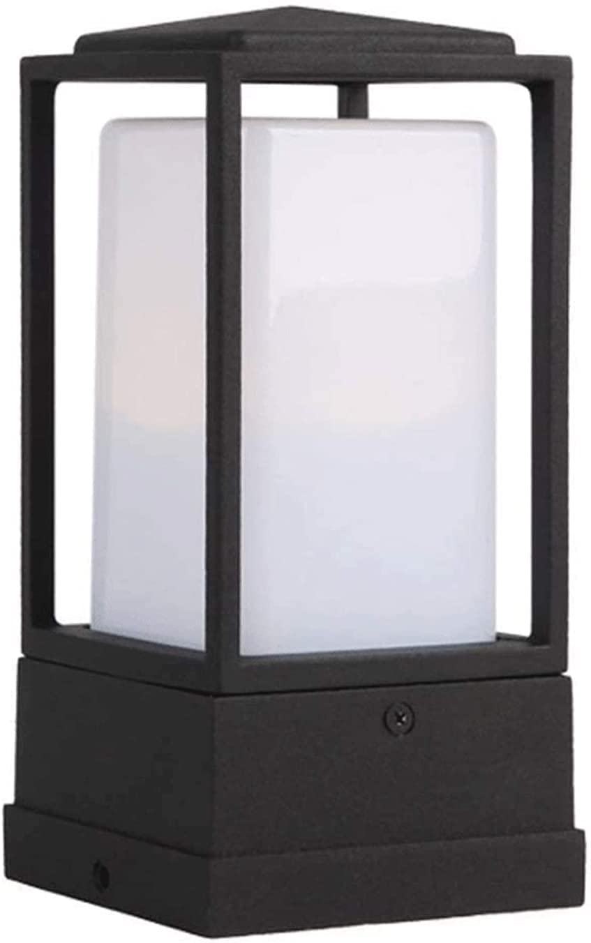 Modern Minimalist Outdoor Post Light Fixture - LED Aluminum Column Lantern for Garden, Patio & Pathway Lighting | Durable Weatherproof Lawn Lamp with Simple Design
