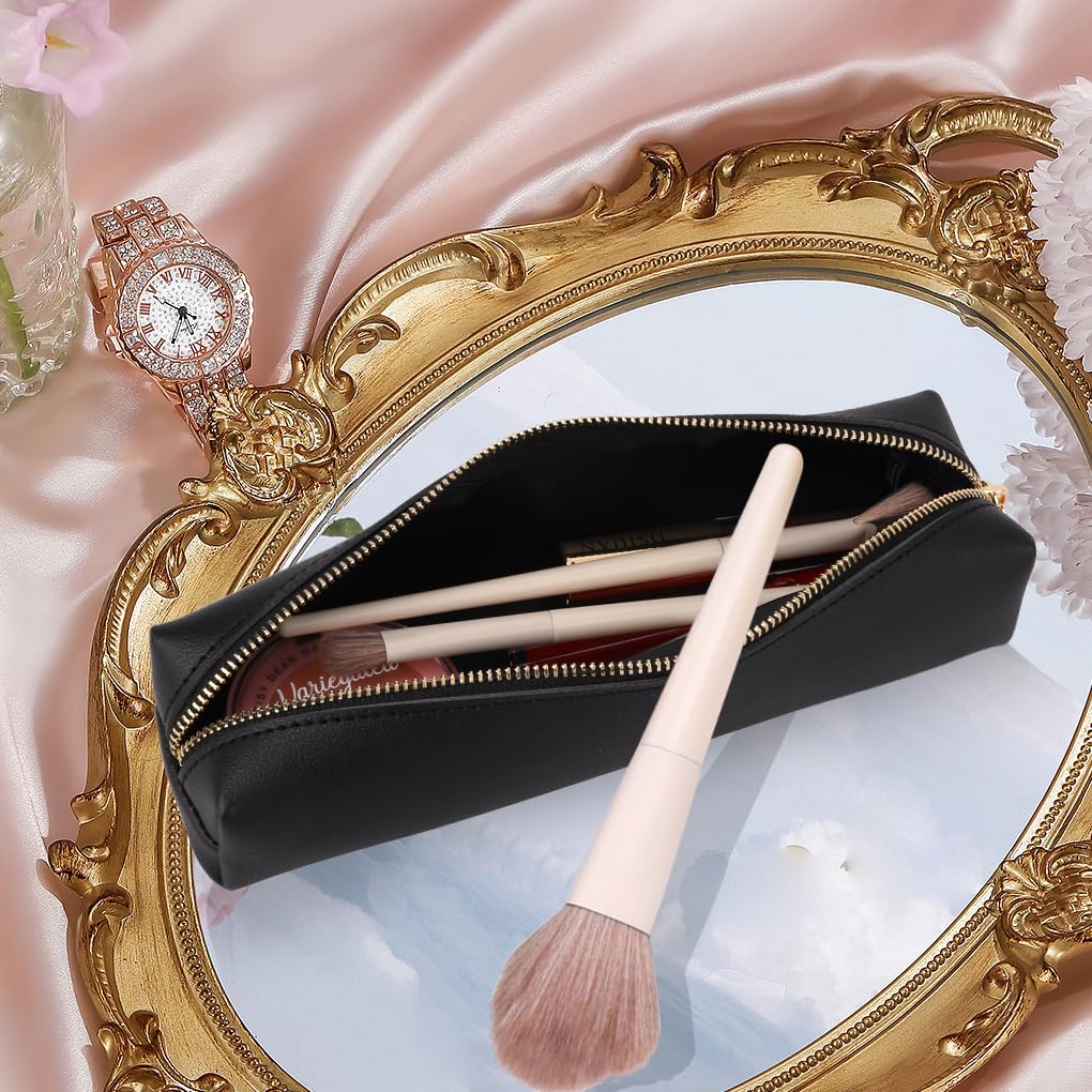Oyachic PU Leather Pencil Case - Stylish Cosmetic Makeup Bag & Work Organizer for Pens, Pencils, Markers | Perfect for Office, School & Travel Accessories Storage