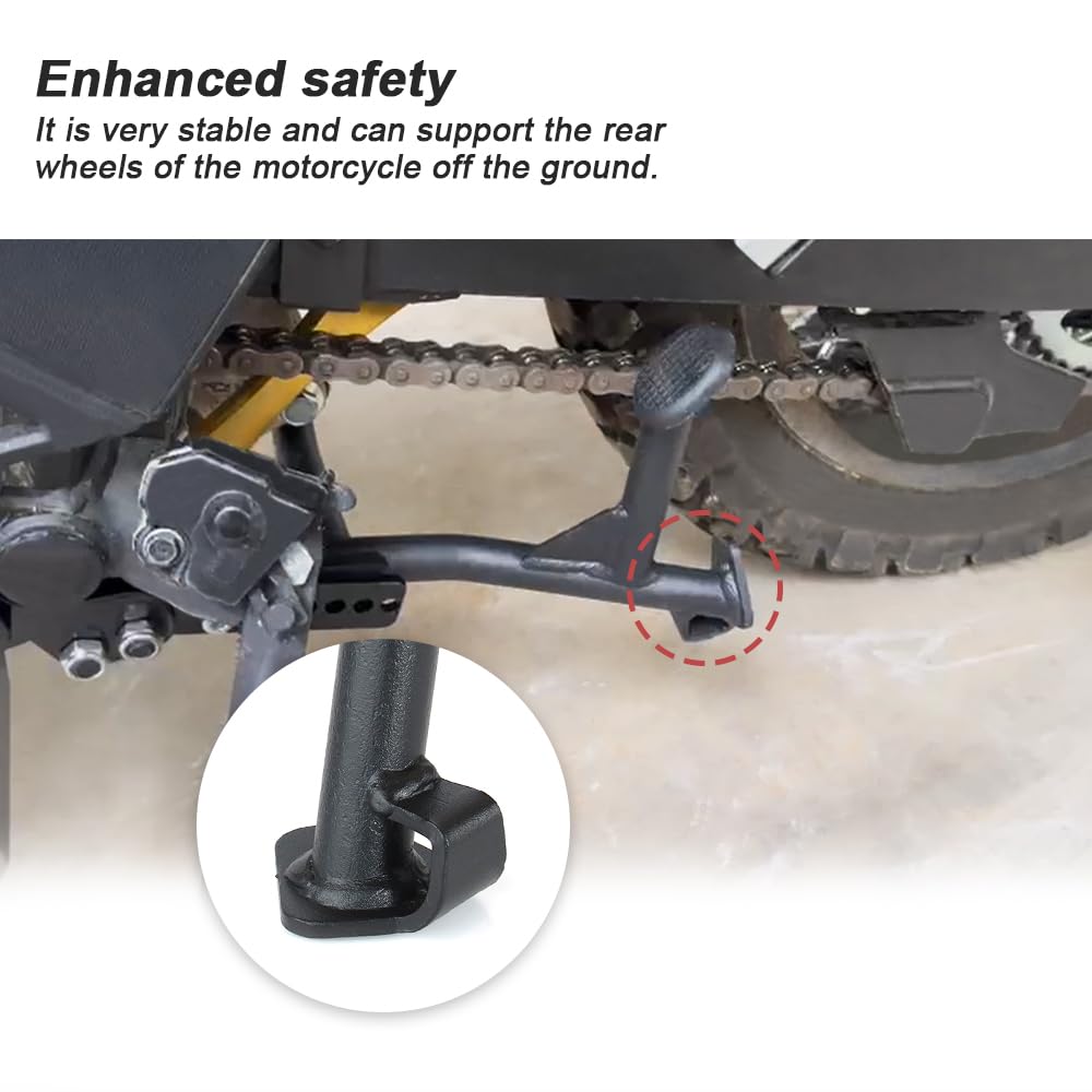 Xitomer Motorcycle Center Kickstand for KLR650 Gen 3 (2022+) - Heavy Duty Bike Center Stand with Foot Lever - Perfect for Parking, Maintenance & Storage