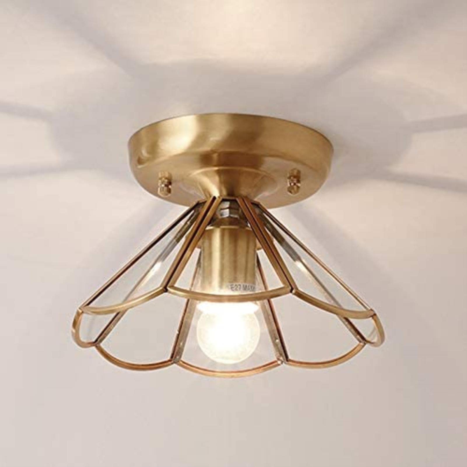 Modern LED Chandelier - Bronze Northern European Style Ceiling Light for Kitchen, Balcony, Corridor & Entryway | Creative Glass Hanging Lamp for Home & Commercial Spaces