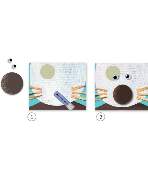 Creative Djeco Collage Kits for Kids - Fun Art & Craft Activities for Toddlers & Preschoolers - Perfect for Home, School & Birthday Party Projects