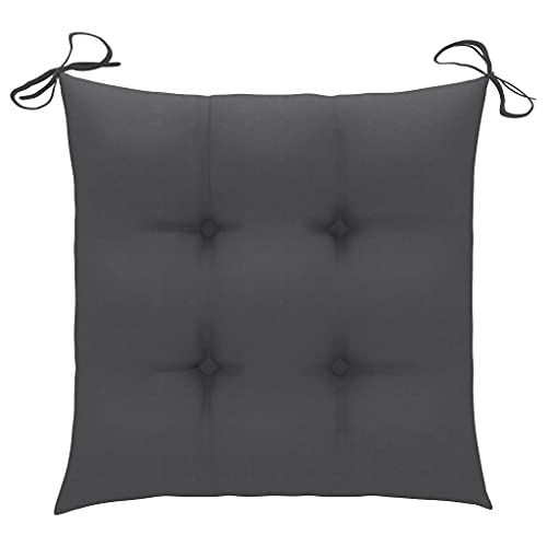 Premium Square Patio Chair Cushions Set of 6 - 19.7x19.7x2.8 Inch Deep Seat Cushions for Outdoor Furniture, Durable Anthracite Fabric - Perfect for Garden, Deck, Poolside & Patio Relaxation