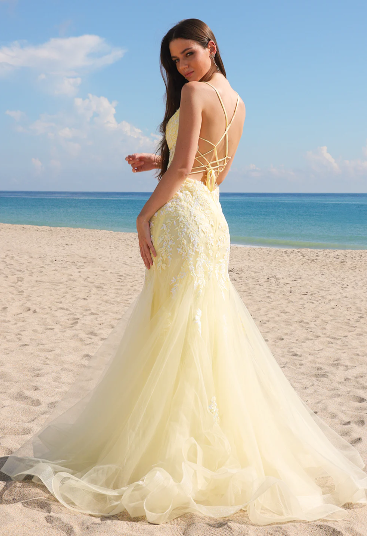 Elegant Hera Gown in Yellow - Perfect for Weddings, Prom & Formal Events | Women's Evening Dress