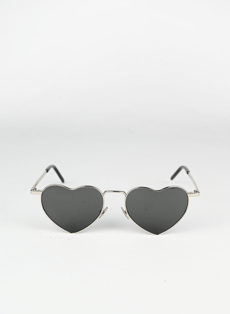 Saint Laurent Heart-Shaped Black Sunglasses - Luxury Fashion Sunglasses for Women, Perfect for Summer Outfits & Beach Vacations