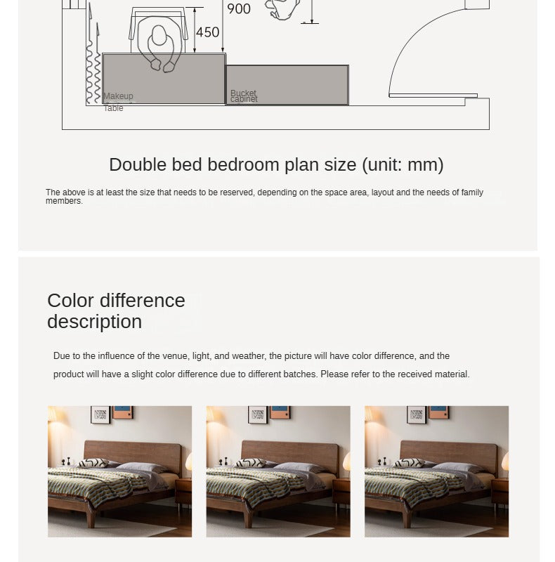 Solid Oak Wood High Back King Size Bed Frame - Sturdy & Elegant for Master Bedroom, Guest Room, or Luxury Hotel Decor