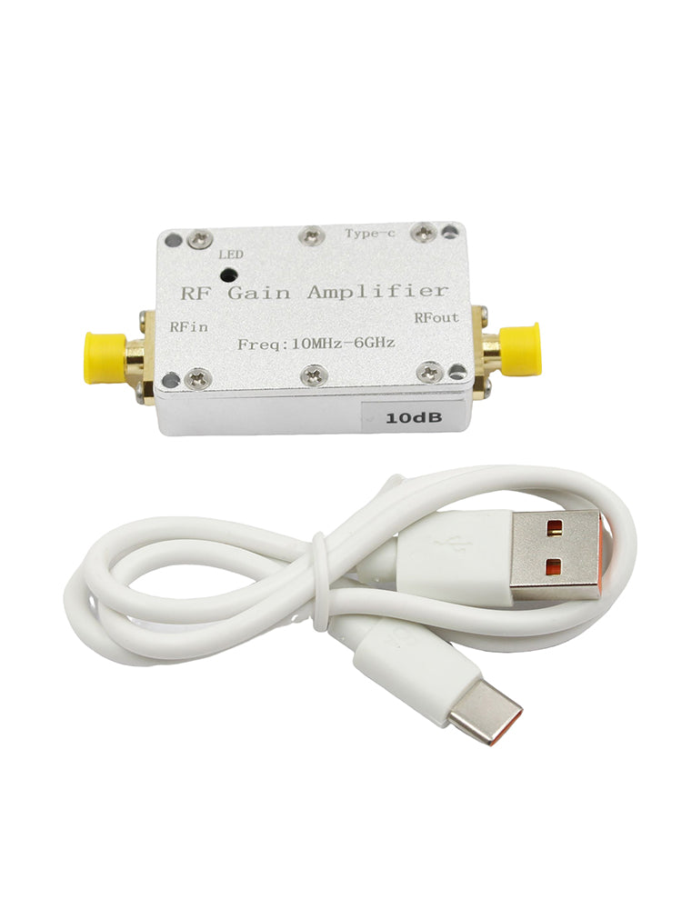 10M-6GHz RF Amplifier - 10dB/20dB/30dB/40dB High Gain Driver Receiver - Signal Booster for Ham Radio, Wireless Communication & Antenna Systems