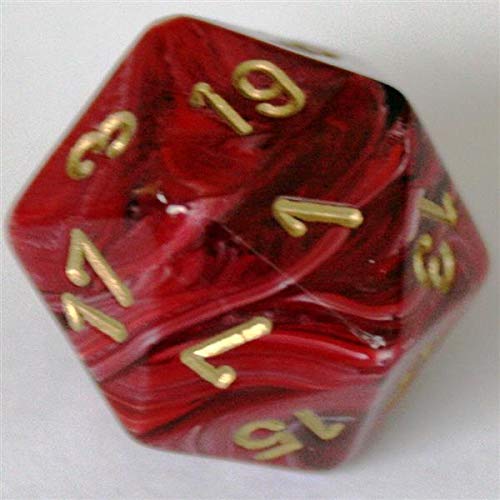 Chessex CHX27434 Vortex Dice Set - 7-Piece Burgundy & Gold Polyhedral Dice for D&D, RPG, and Board Games - Perfect for Tabletop Gaming and Collectors