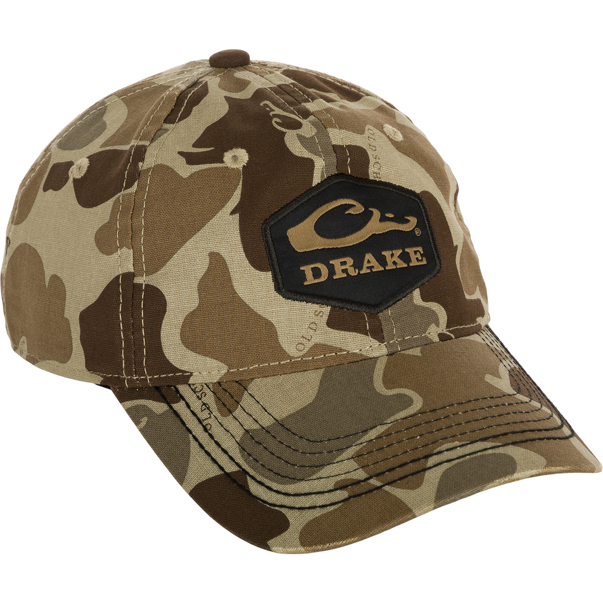 Tactical Camo Cotton Twill Hex Patch Cap - Military Style Adjustable Baseball Hat for Outdoor Hunting, Hiking & Camping