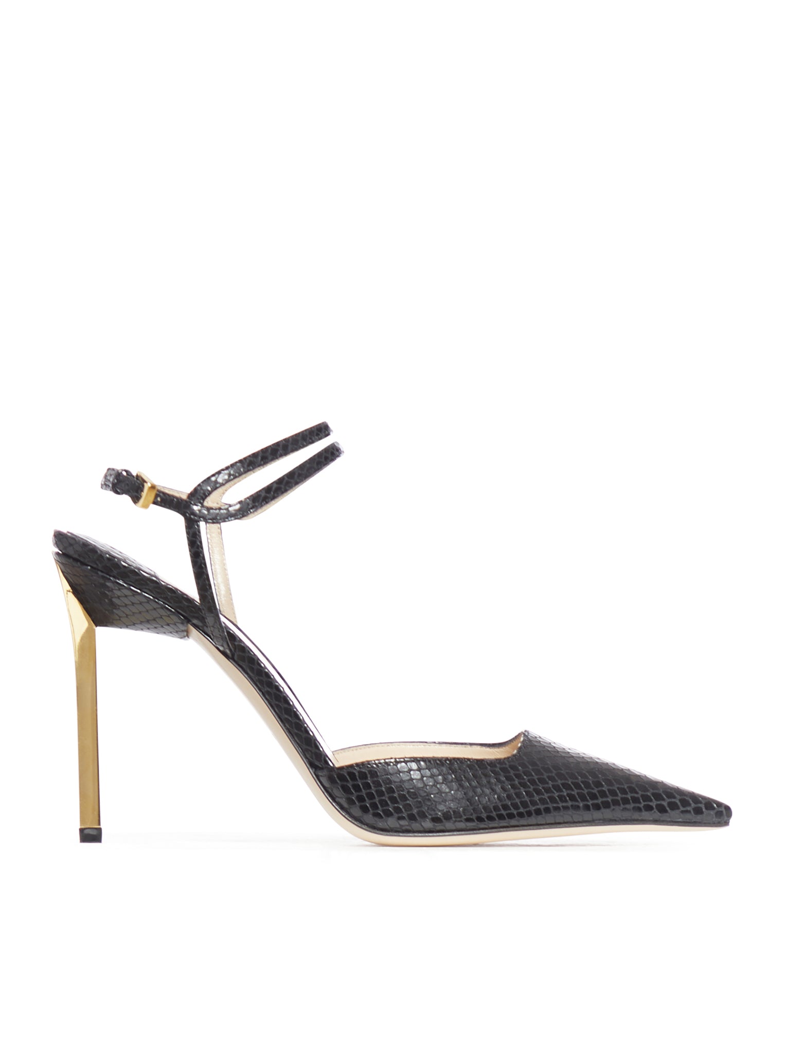 Stylish Glossy Stamped Python Slingback Heels - Women's Fashion High Heel Sandals for Party, Wedding & Evening Events