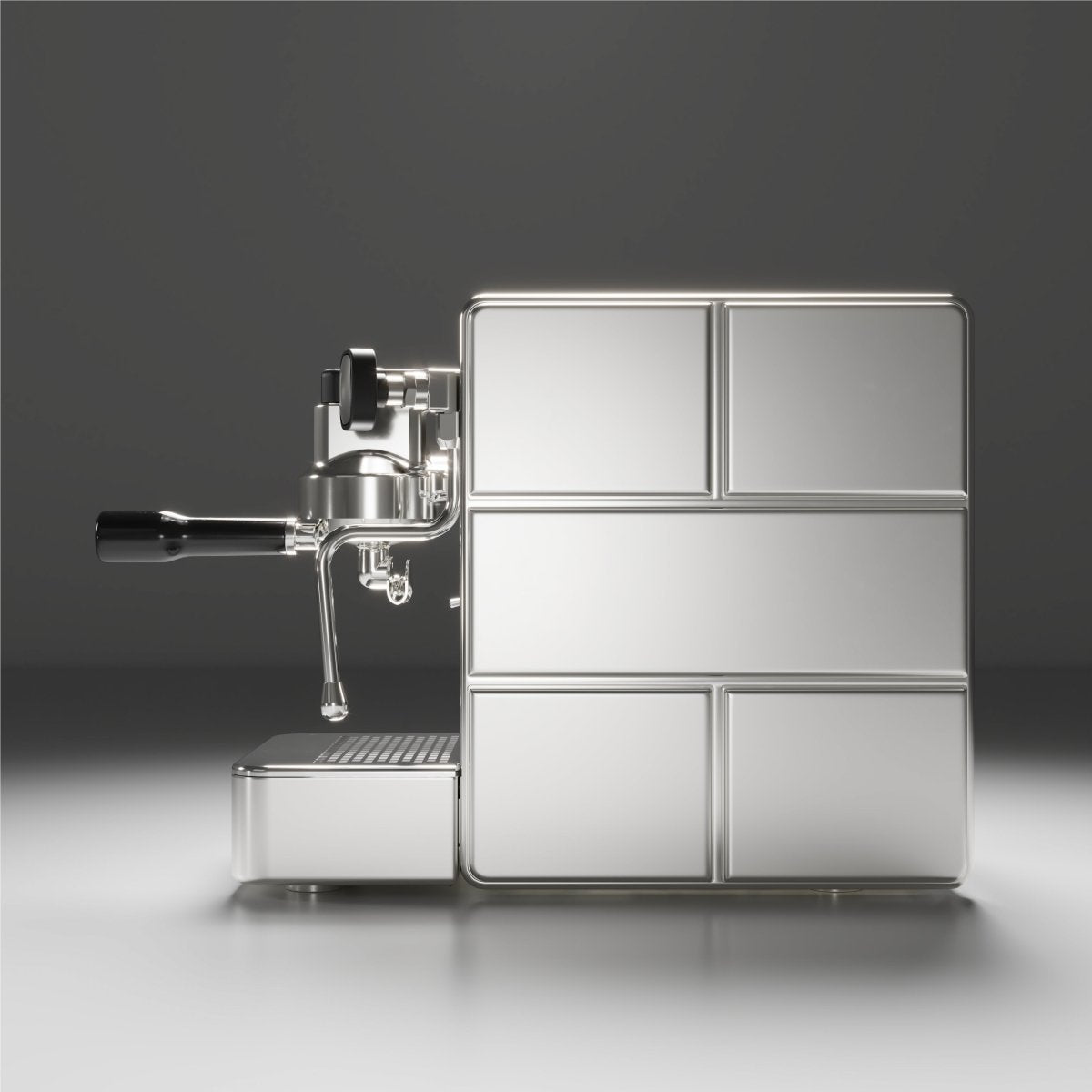 Premium Chrome Espresso Machine for Home & Office - Stone Design with Mine Technology - Perfect for Coffee Lovers & Baristas