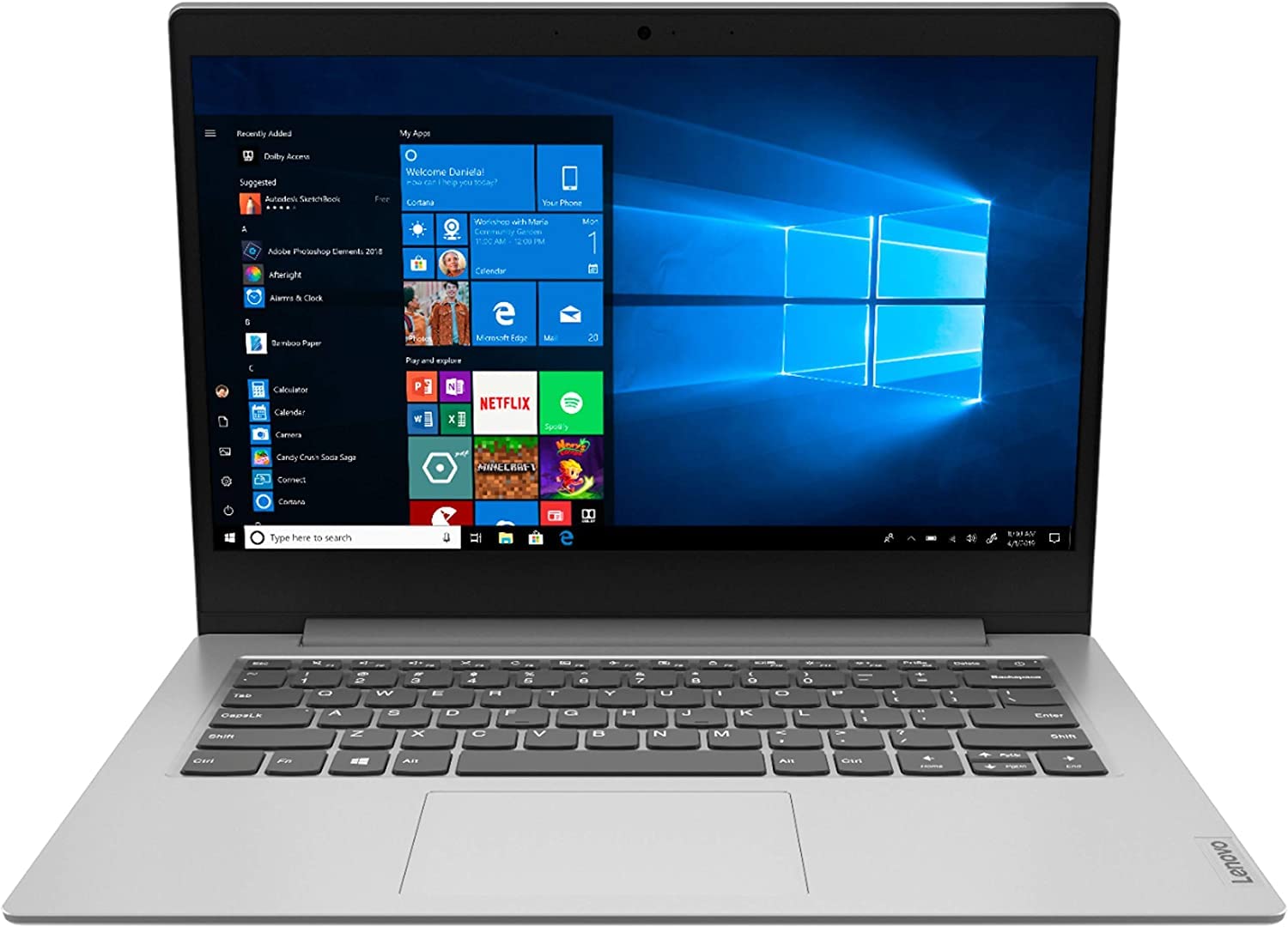 Lenovo IdeaPad 1 14-inch Laptop - Intel Pentium Silver N5030 Quad-Core Processor, 4GB RAM, 128GB SSD, Windows 11 Home | Includes Zipnology Multi-Purpose Cleaning Cloth - Perfect for Students, Remote Work & Home Office Use