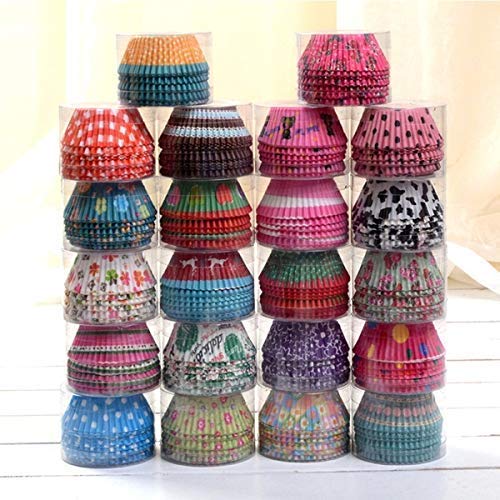 Colorful 100-Piece Paper Muffin & Cupcake Liners - Eco-Friendly Baking Cups for Parties, Weddings, and Home Baking | Disposable Muffin Wrappers for Perfect Portion Control