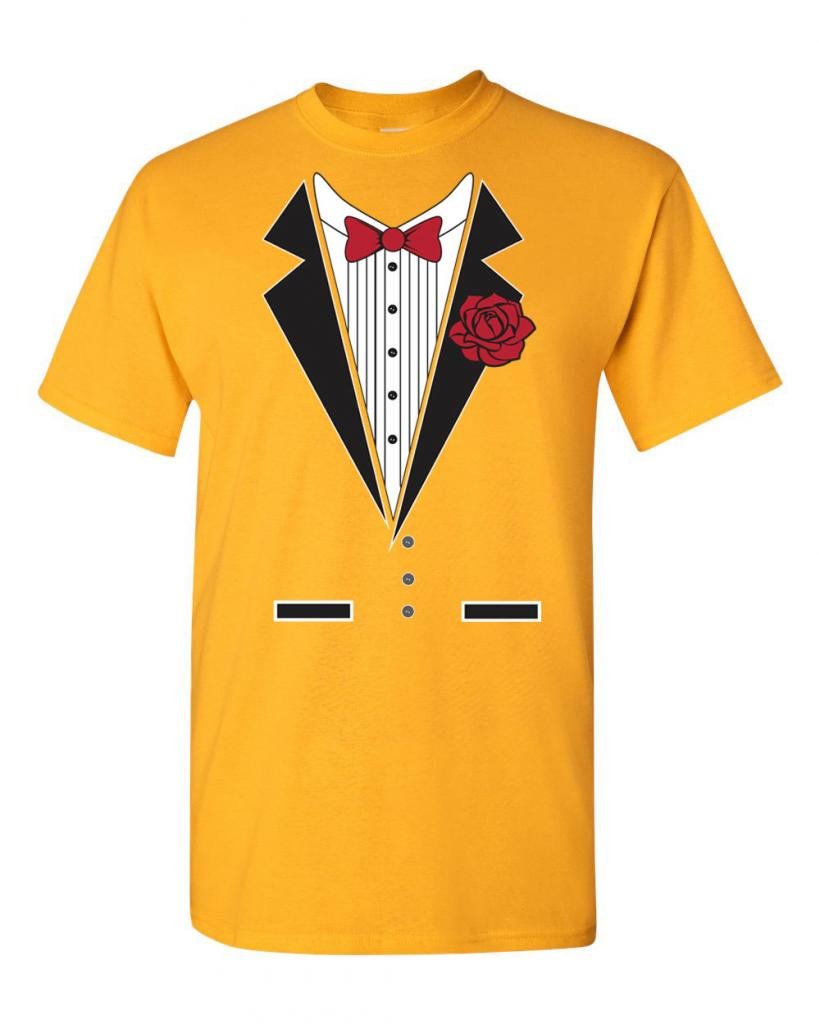 Stylish Tuxedo Rose Print Adult T-Shirt for Men & Women - Perfect for Casual Wear, Date Nights & Special Occasions