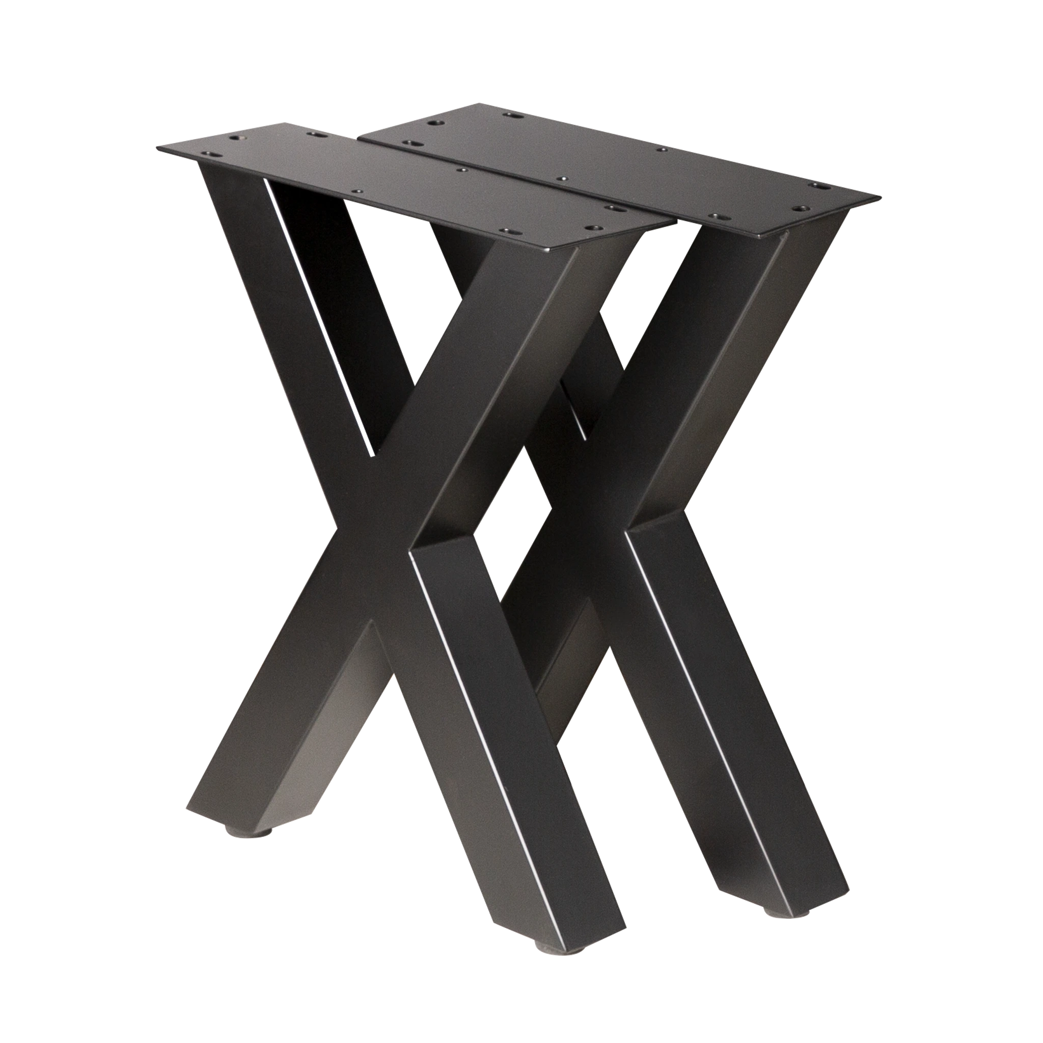 Heavy Duty Cross Bench Legs 310x310x410mm - 50x50mm Square Steel Frame for Workbenches & DIY Projects - Perfect for Garage, Workshop, and Home Use