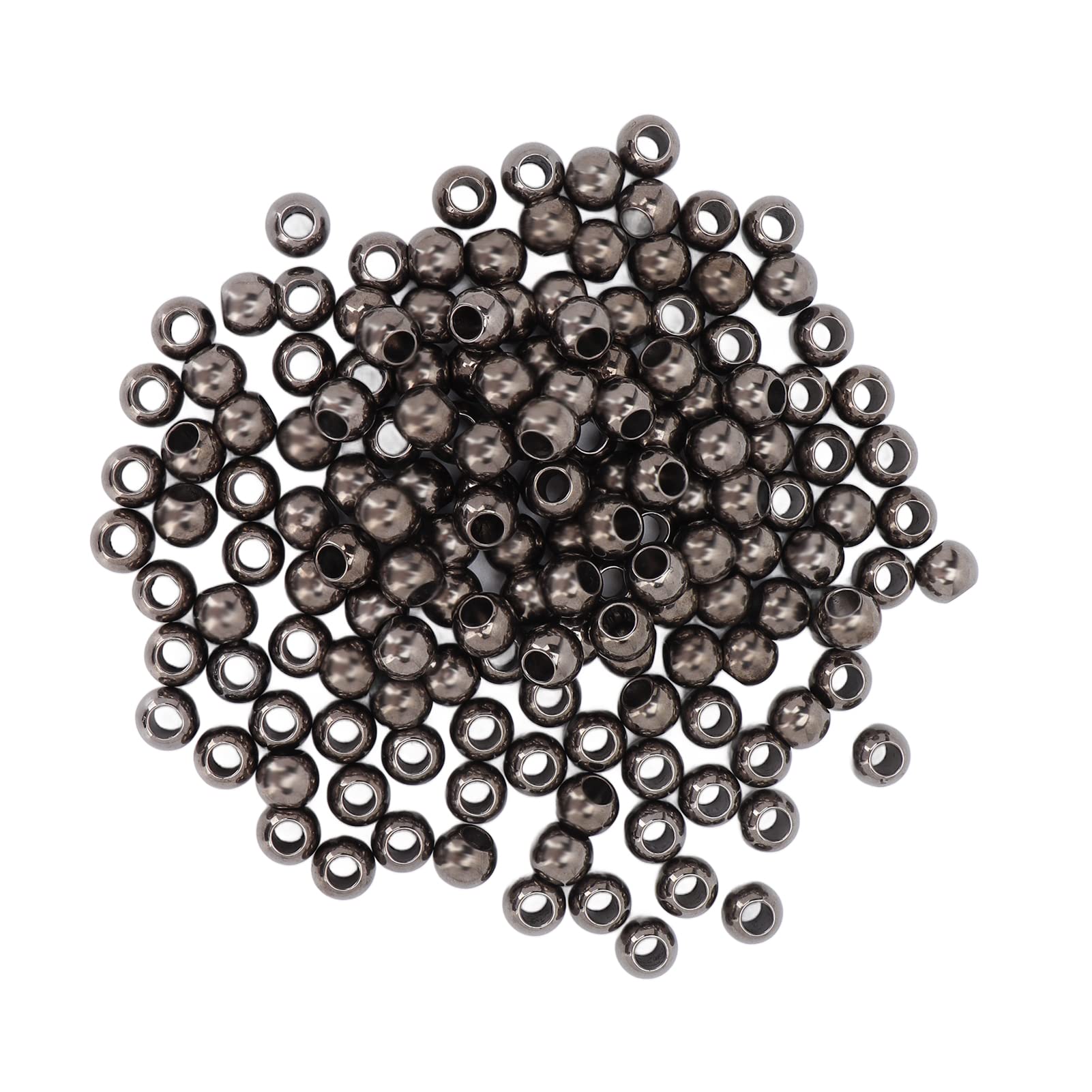 Premium Resin Jewelry Beads - 12mm Gunmetal Color - Durable DIY Craft Beads for Jewelry Making, Clothing Embellishment & Accessories - Perfect for Necklaces, Bracelets, Sewing Projects & Fashion Design