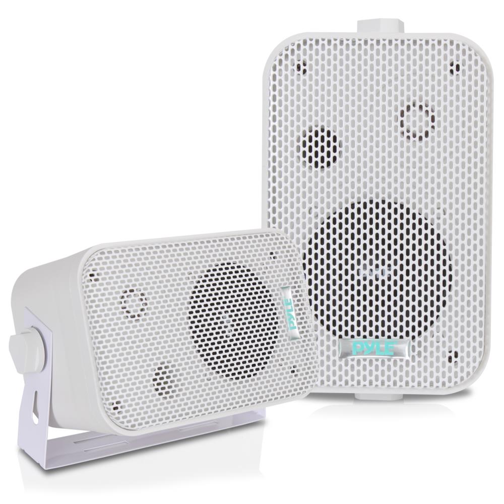 3.5'' Indoor/Outdoor Wall Mount Speakers - Weatherproof Stereo Sound System for Home Theater, Patio, Garden & Pool Area - Perfect for Surround Sound & Background Music