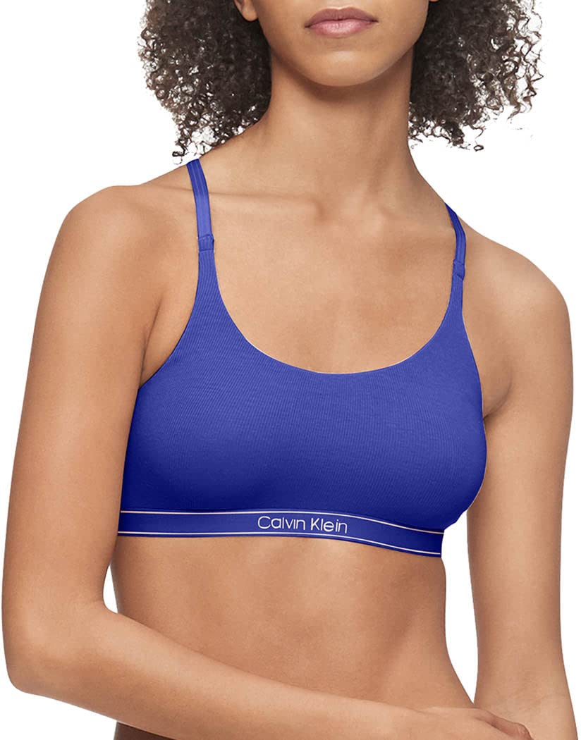 Calvin Klein Women's Pure Ribbed Unlined Bralette - Comfortable Wireless Bra for Everyday Wear | Perfect for Yoga, Lounge & Casual Outfits