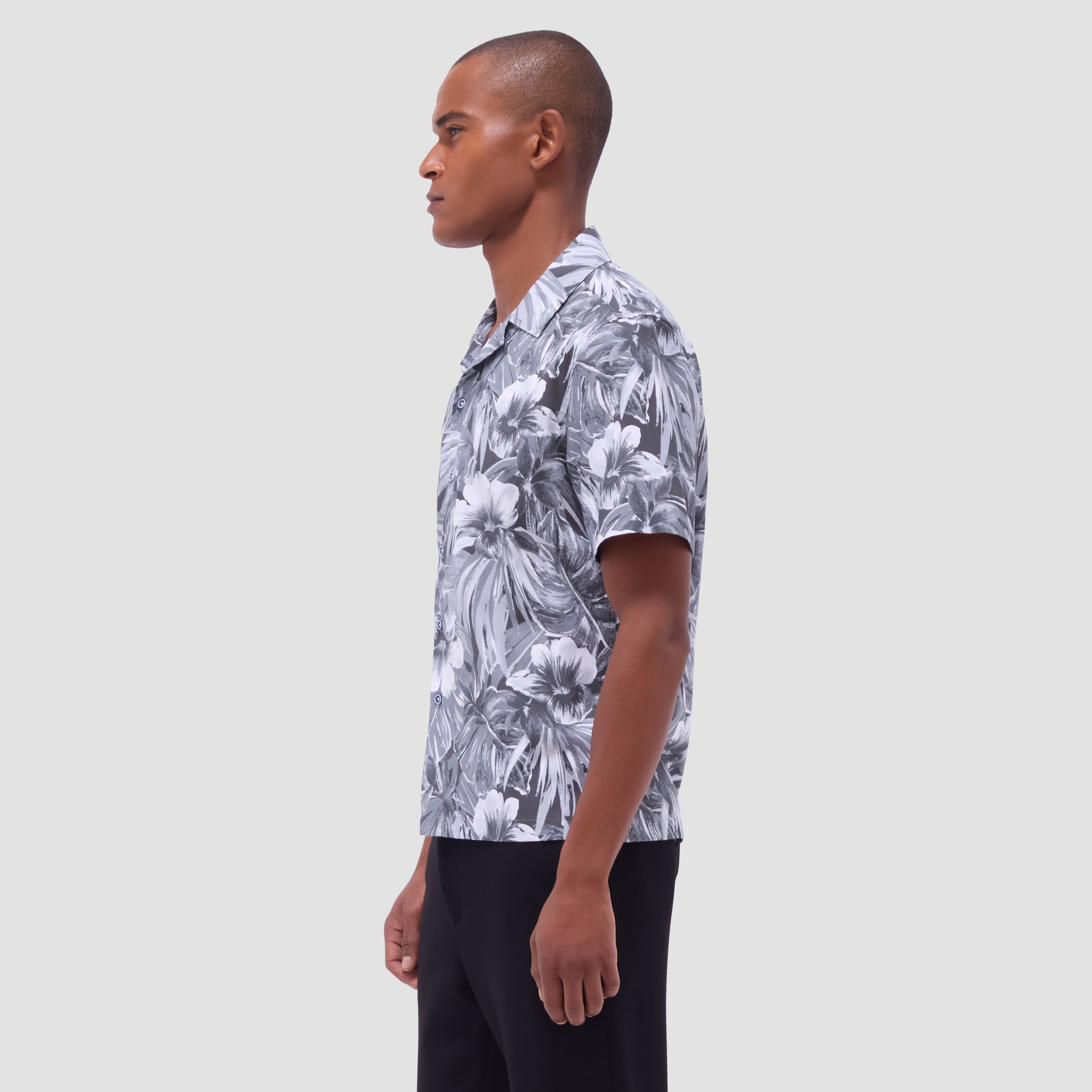 Jackson Floral Camp Shirt for Men - Hawaiian Style Short Sleeve Button Down Shirt - Lightweight Breathable Summer Shirt for Beach, Vacation, and Casual Wear