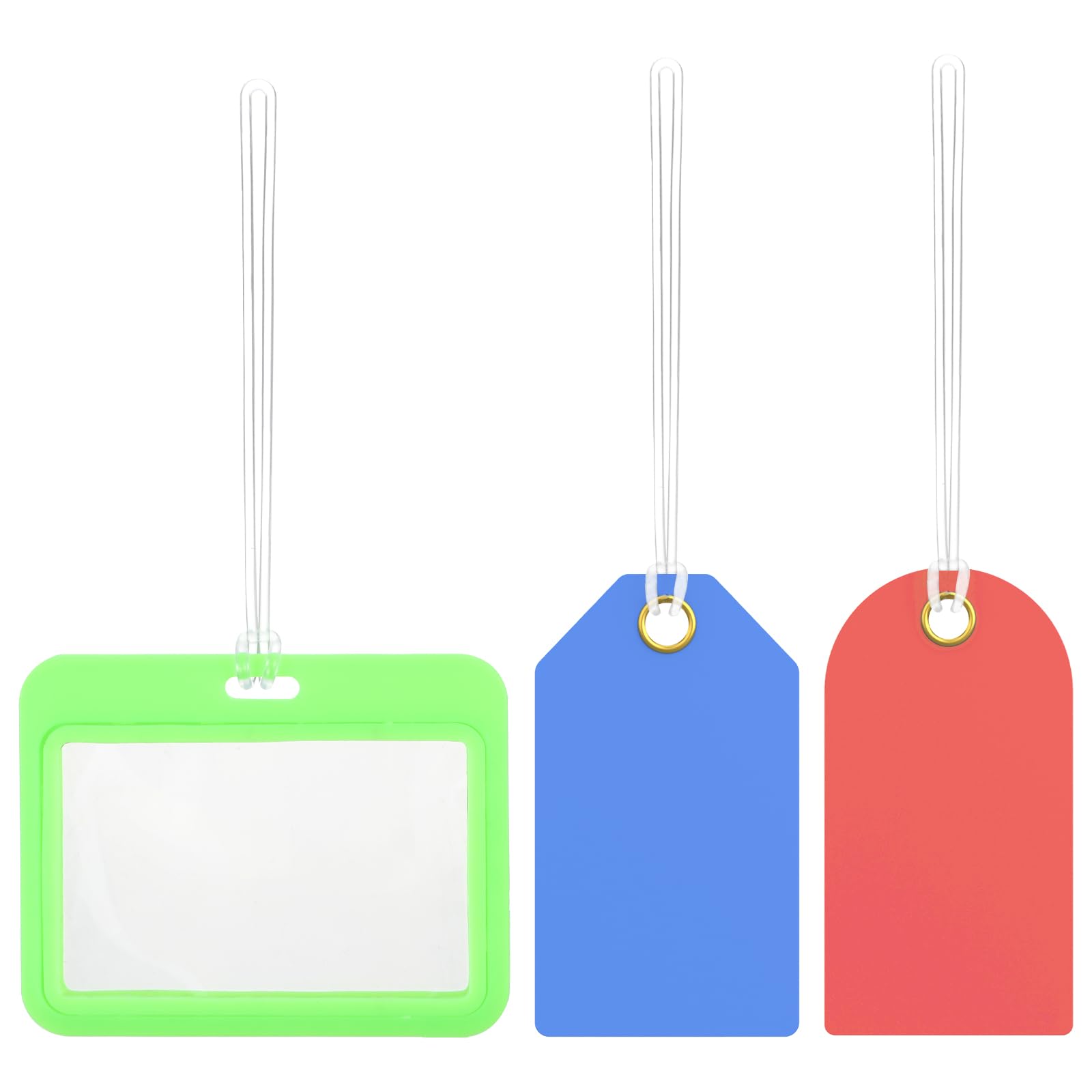 100 Pcs Clear Luggage Tag Loops - 5.9 Inch Durable Bag Tag Straps for Backpacks, Suitcases & ID Badge Holders - Perfect for Travel, Office & Event Organization