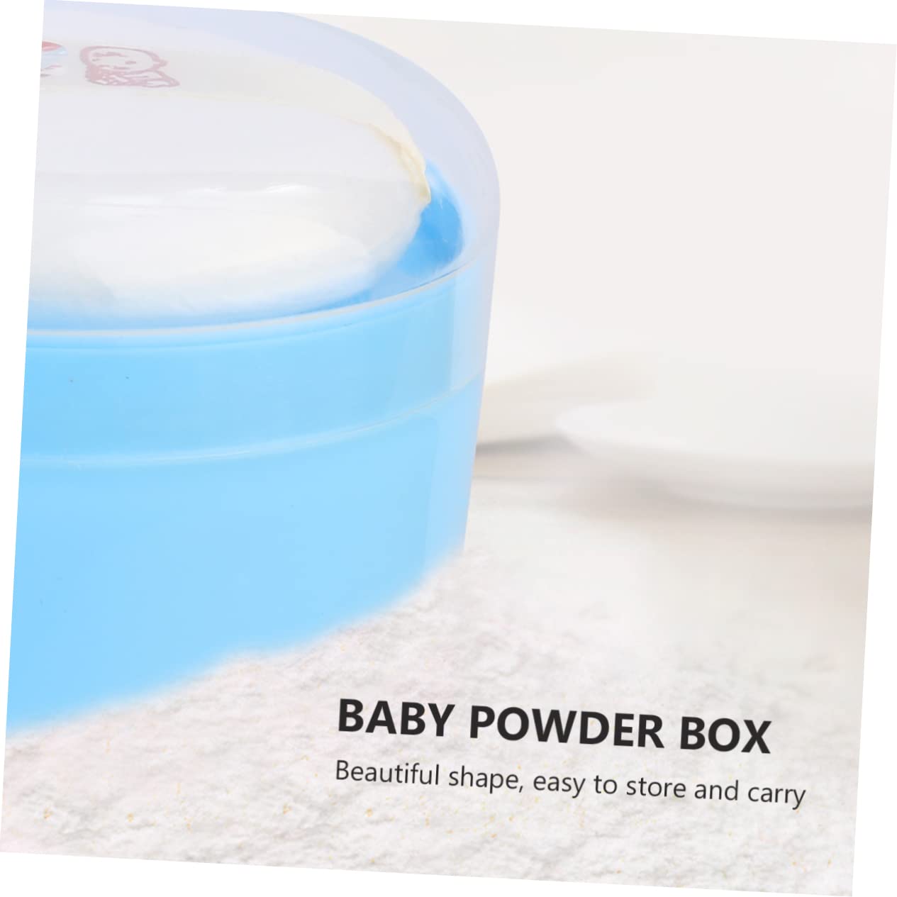 FOMIYES Travel Powder Box Set - Portable Cosmetic Containers for Baby Talcum Powder & Makeup Puff | Ideal for Travel, Baby Care & Bath Essentials | Compact Plastic Storage Case for Skin Care & Beauty Accessories