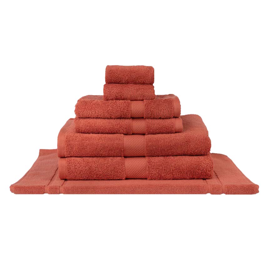 Premium 100% Combed Cotton Bath Towels Set of 7 | Ultra Soft & Absorbent | Rust Color | Perfect for Spa, Guest Bathrooms & Luxury Home Decor