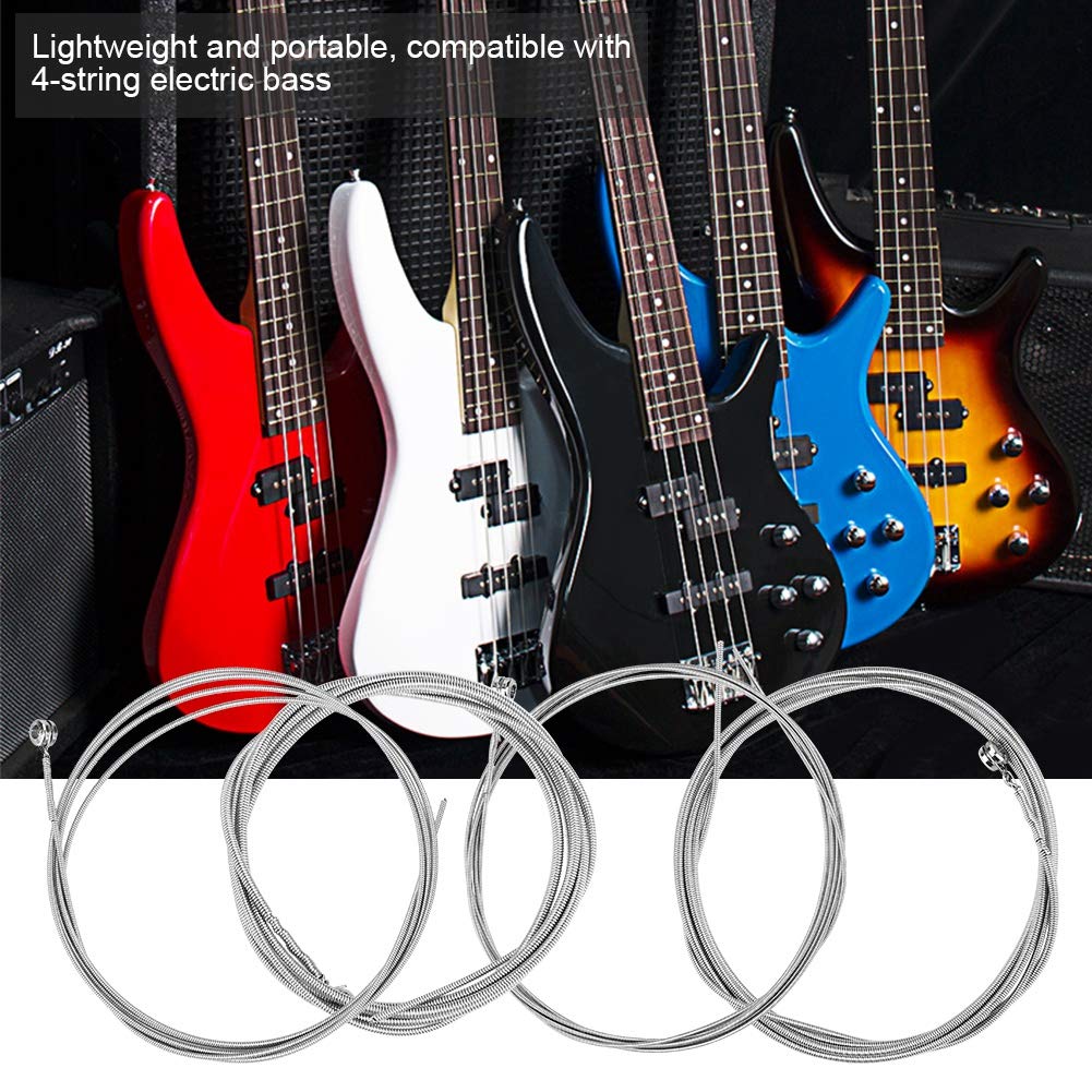 Eujgoov Electric Bass Guitar Strings - 1/1.4/2/2.5mm Gauges - Smooth 4-String Set for Precision & Durability - Perfect for Rock, Jazz & Studio Recording