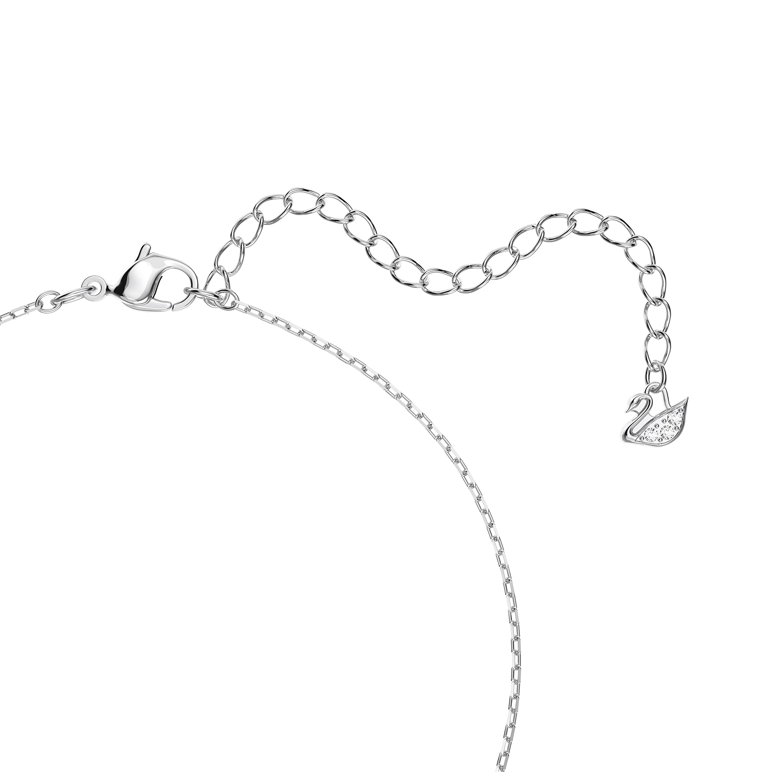 Swarovski Dancing Swan Necklace - Elegant Rhodium Plated Jewelry with Blue & Clear Crystals | Perfect for Weddings, Anniversaries & Special Occasions