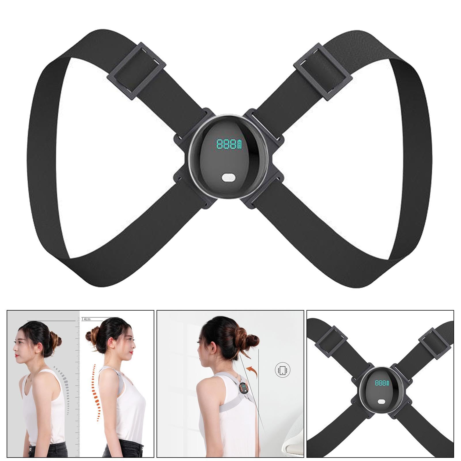 Luzhengyang Smart Posture Corrector with Slouch Detector - Adjustable Back Brace for Men & Women - Improve Posture, Relieve Back & Neck Pain - Ideal for Office Work, Gaming & Daily Activities