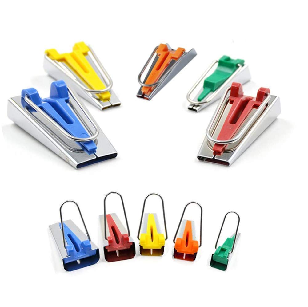 YICBOR 5-in-1 Fabric Bias Tape Maker Tool Set - 6mm, 9mm, 12mm, 18mm, 25mm Widths for Sewing, Quilting & DIY Crafts - Multicolor - Perfect for Making Straps, Bindings & Decorative Edges