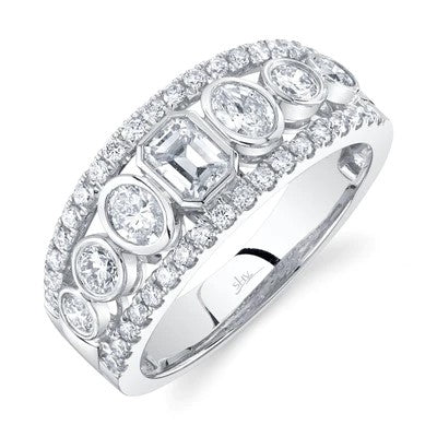1.25 Carat Oval Emerald Diamond Ring in 14K Gold Bezel Setting - Elegant Jewelry for Engagement, Wedding & Special Occasions