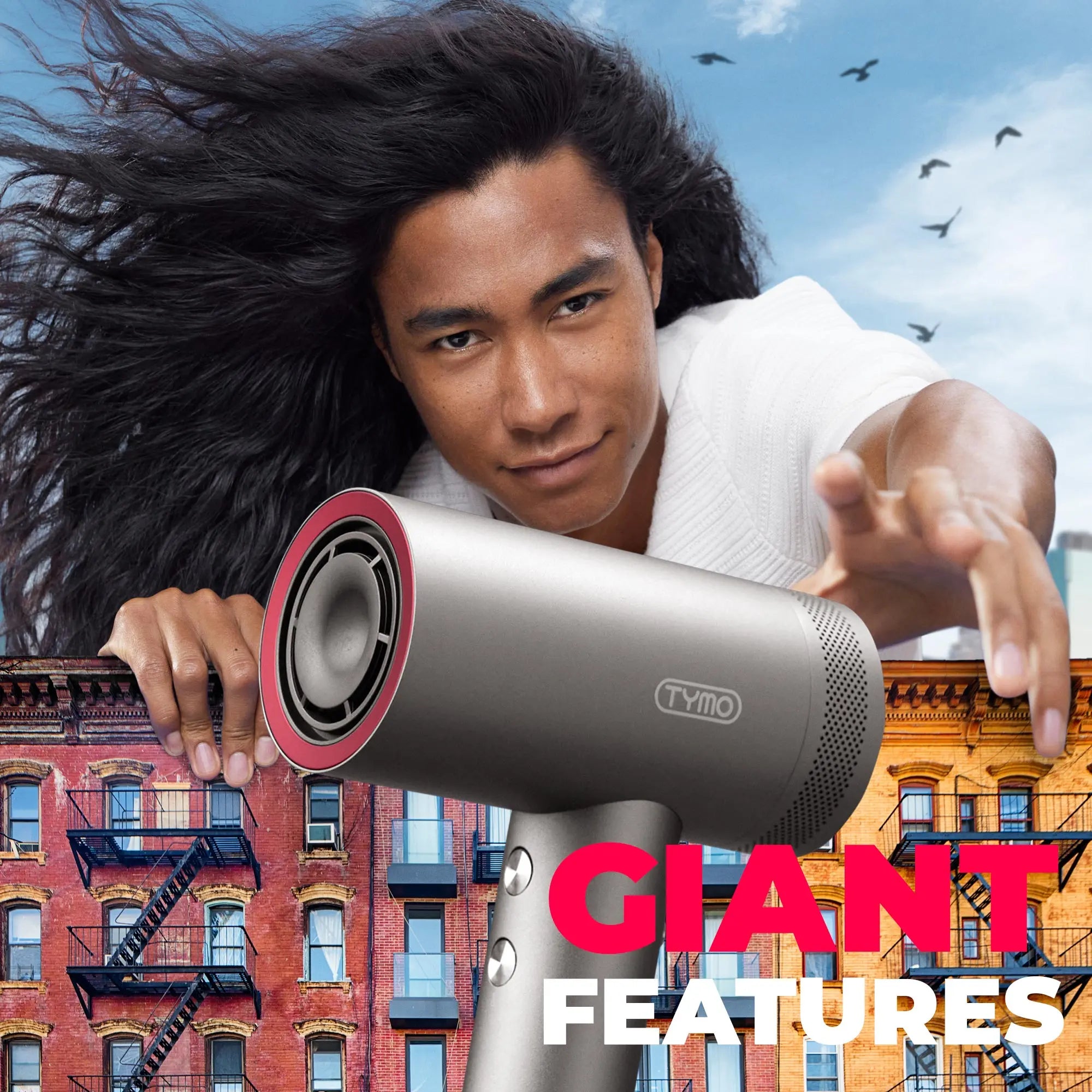 TYMO AirHype Professional Hair Dryer - Fast Drying, Lightweight & Quiet Blow Dryer for Salon-Quality Styling at Home - Perfect for Daily Use, Travel & Salon Stylists
