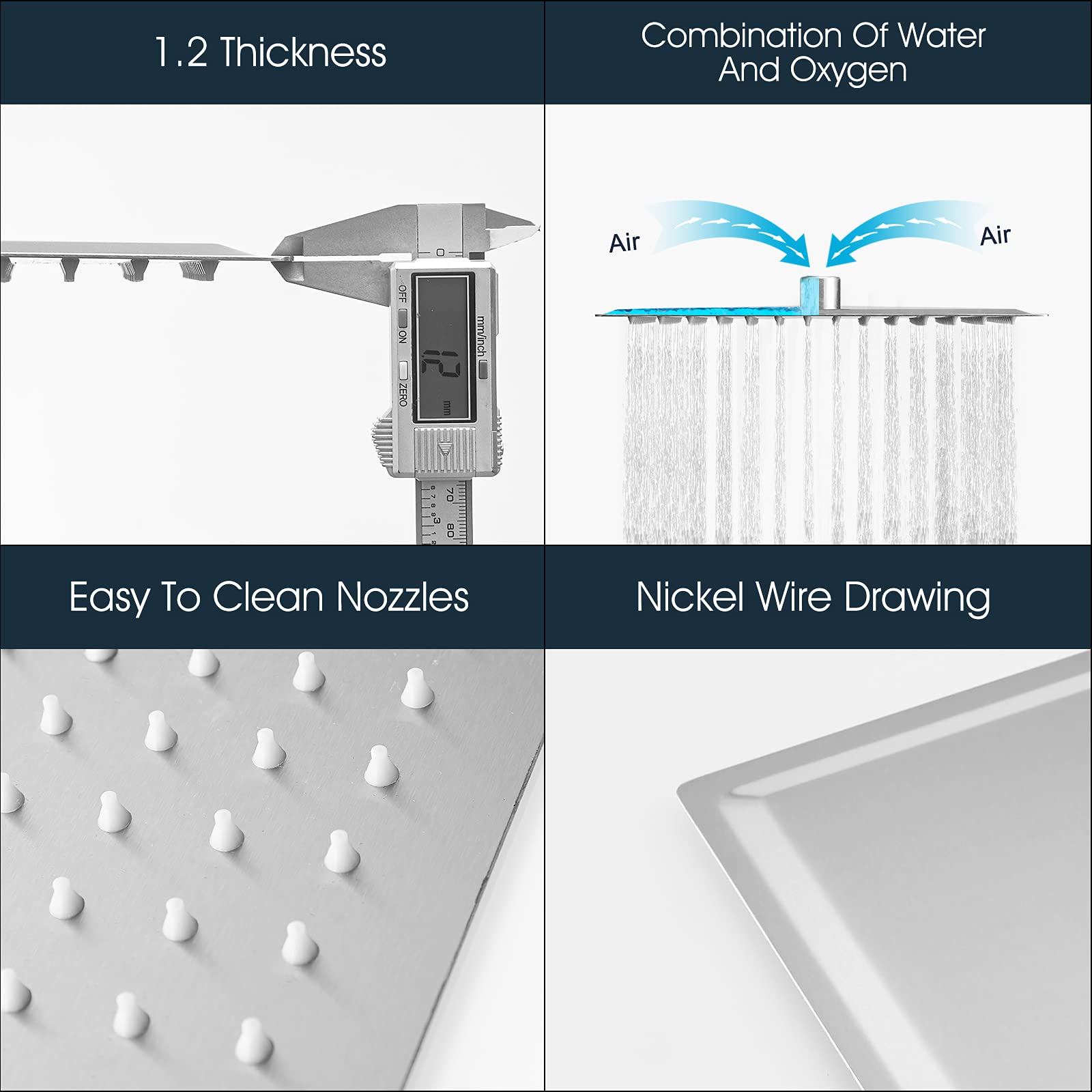 Premium Brushed Nickel Shower System - 10-Inch Rain Shower Head with High-Pressure Handheld Shower & Waterfall Tub Spout - Complete Modern Bathroom Faucet Set with Valve - Perfect for Luxury Spa-Like Shower Experience in Master Bathrooms & Guest Suites