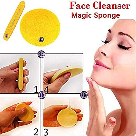 Cellebii® 12-Pack Magic Facial Cleansing Sponge - Soft, Multicolor Wash Puff for Deep Cleaning & Exfoliation | Perfect for Daily Skincare, Makeup Removal & Travel Beauty Routine