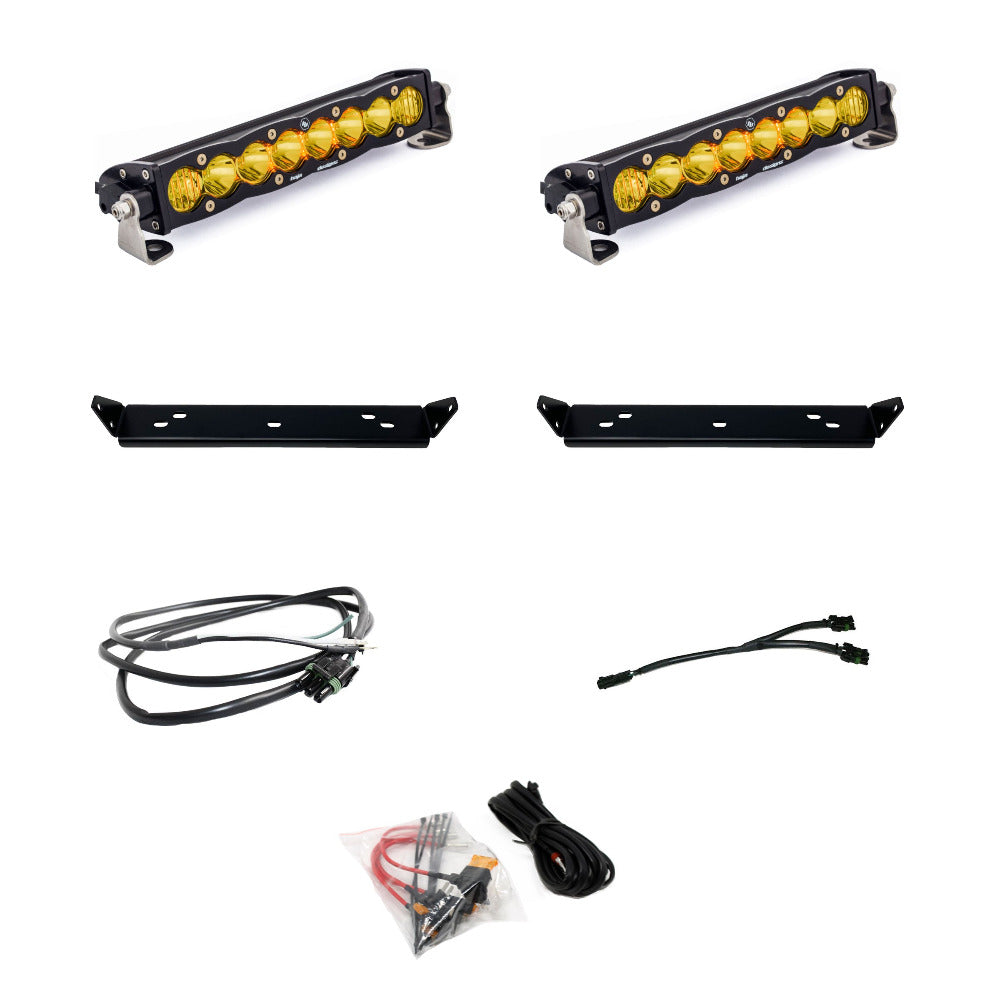2021-2024 Ford Raptor Baja Designs S8 LED Light Bar Behind Grille Kit - Off-Road Driving & Night Adventure Lighting Upgrade