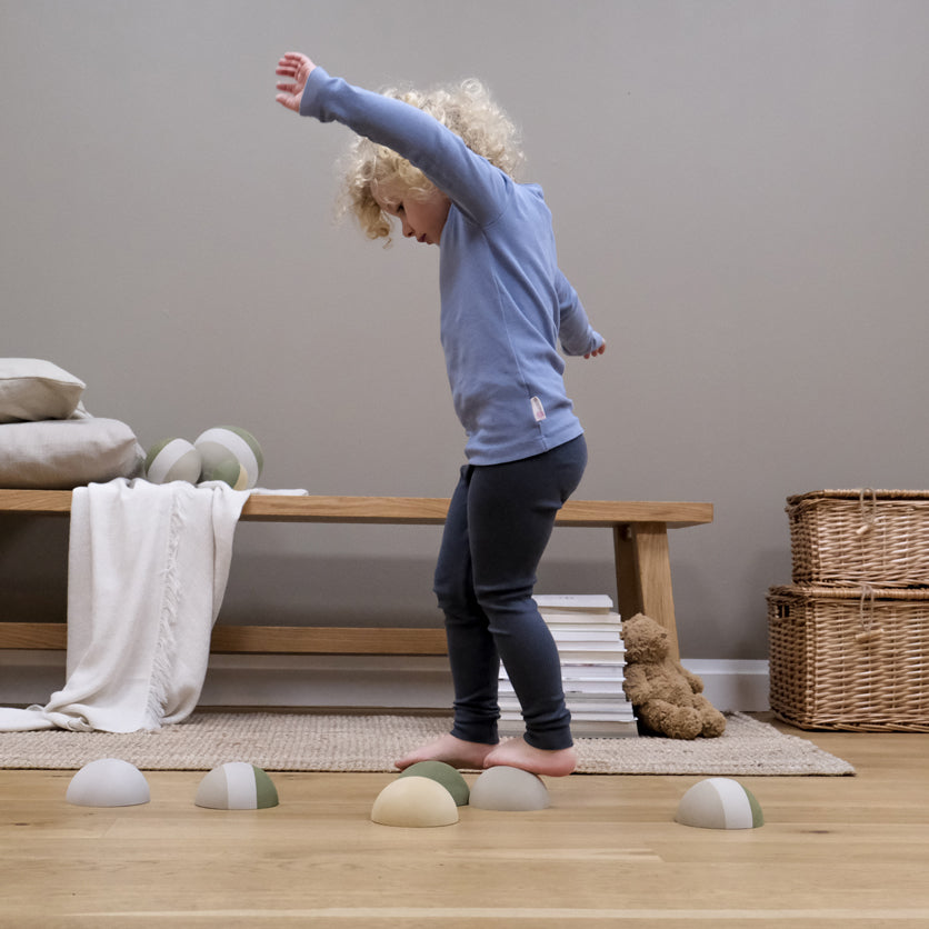 bObles Stepstones Set Rose - Soft Climbing Stones for Kids Indoor & Outdoor Play - Perfect for Toddler Playroom, Nursery, or Backyard