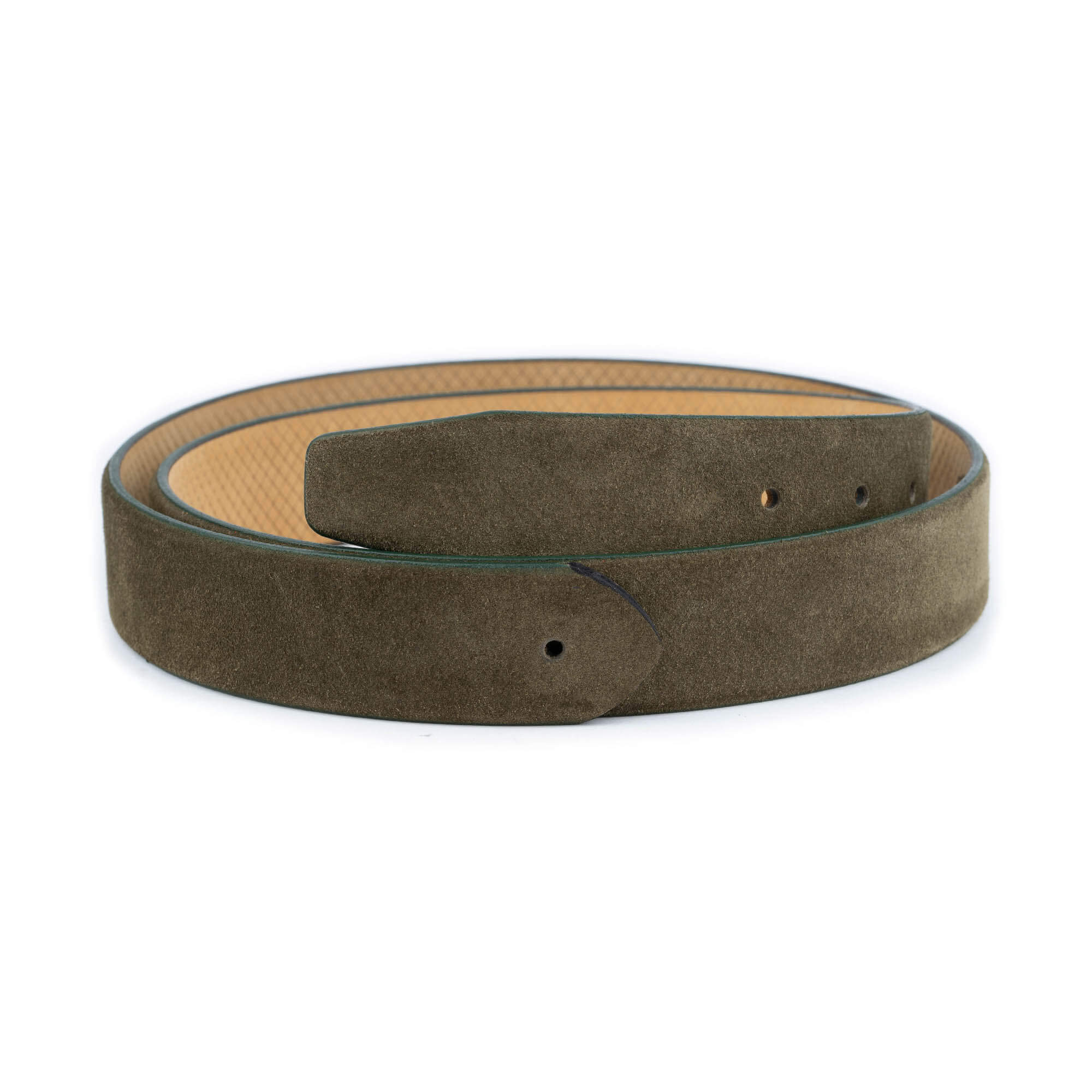 Olive Green Suede Leather Belt for Women - Replacement Strap Compatible with Ferragamo Buckles | Elegant Accessory for Office, Casual & Special Occasions