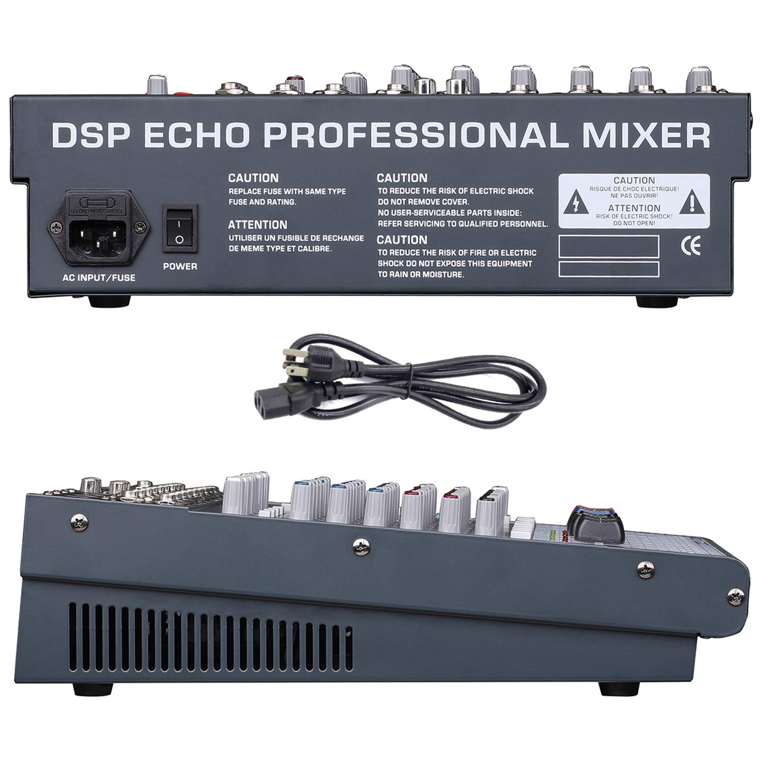 Boytone BT-60MX 6-Channel Bluetooth DJ Mixer - Professional Audio Controller with USB MP3 Player, 4 XLR Mic Inputs, 7-Band EQ & 16 DSP Effects | Perfect for Live Performances, Studio Recording & Karaoke Nights