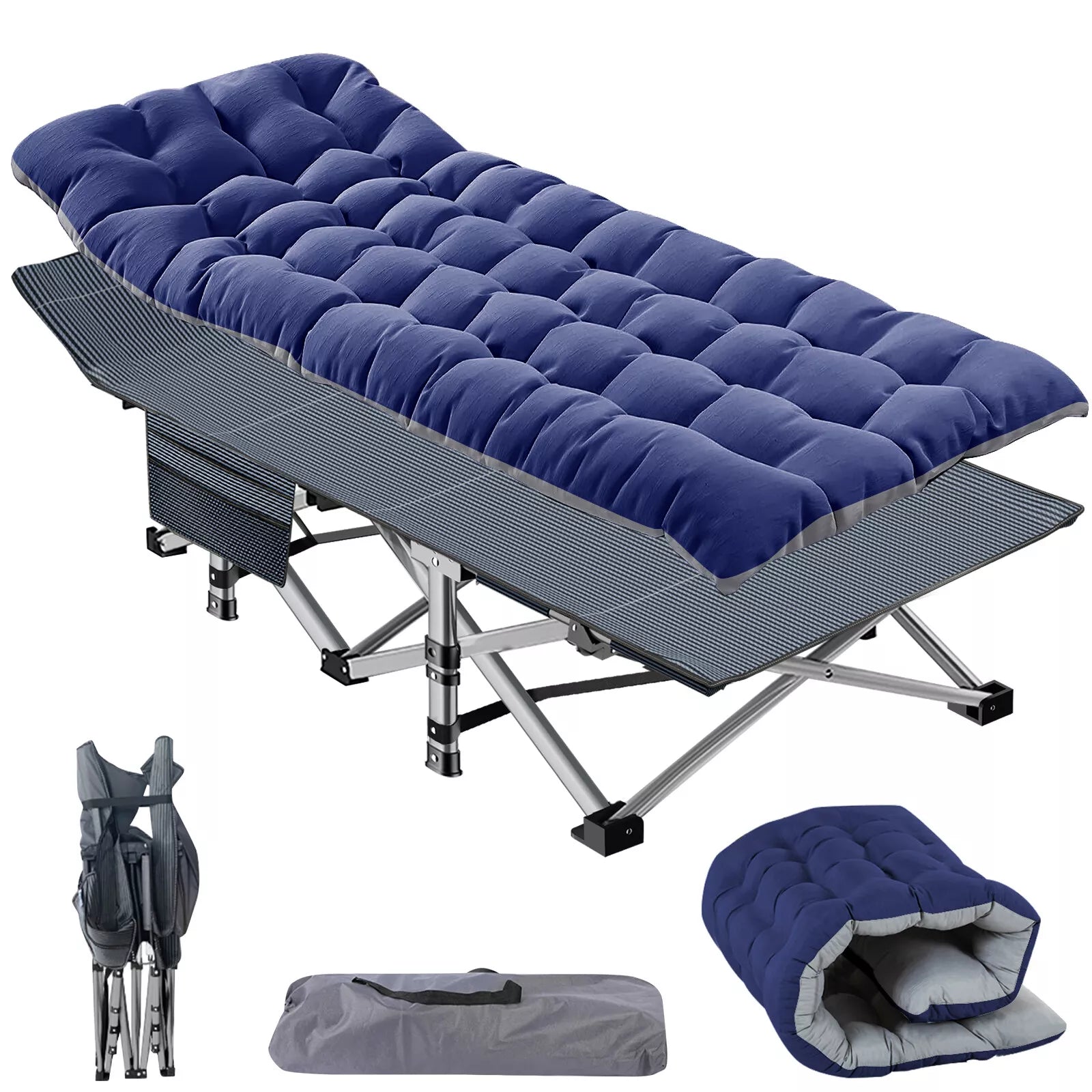 Portable Folding Camping Cot - Lightweight Outdoor Bed for Adults & Kids - Perfect for Camping, Hiking, Backpacking and Emergency Preparedness