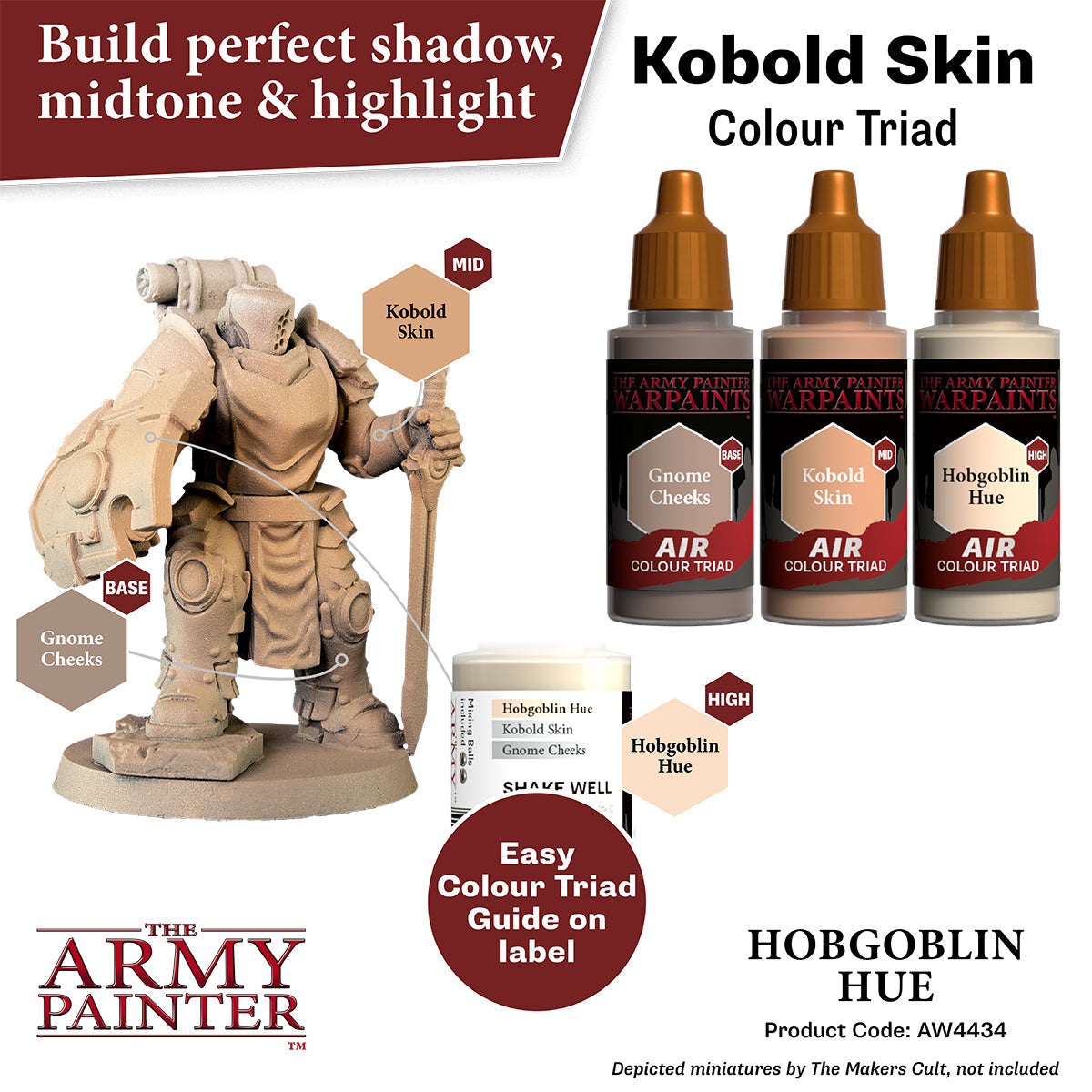 Warpaints Air: Hobgoblin Hue - Premium Miniature Paint for Tabletop Gaming & Warhammer Figures - Perfect for Fantasy Wargaming and Model Painting