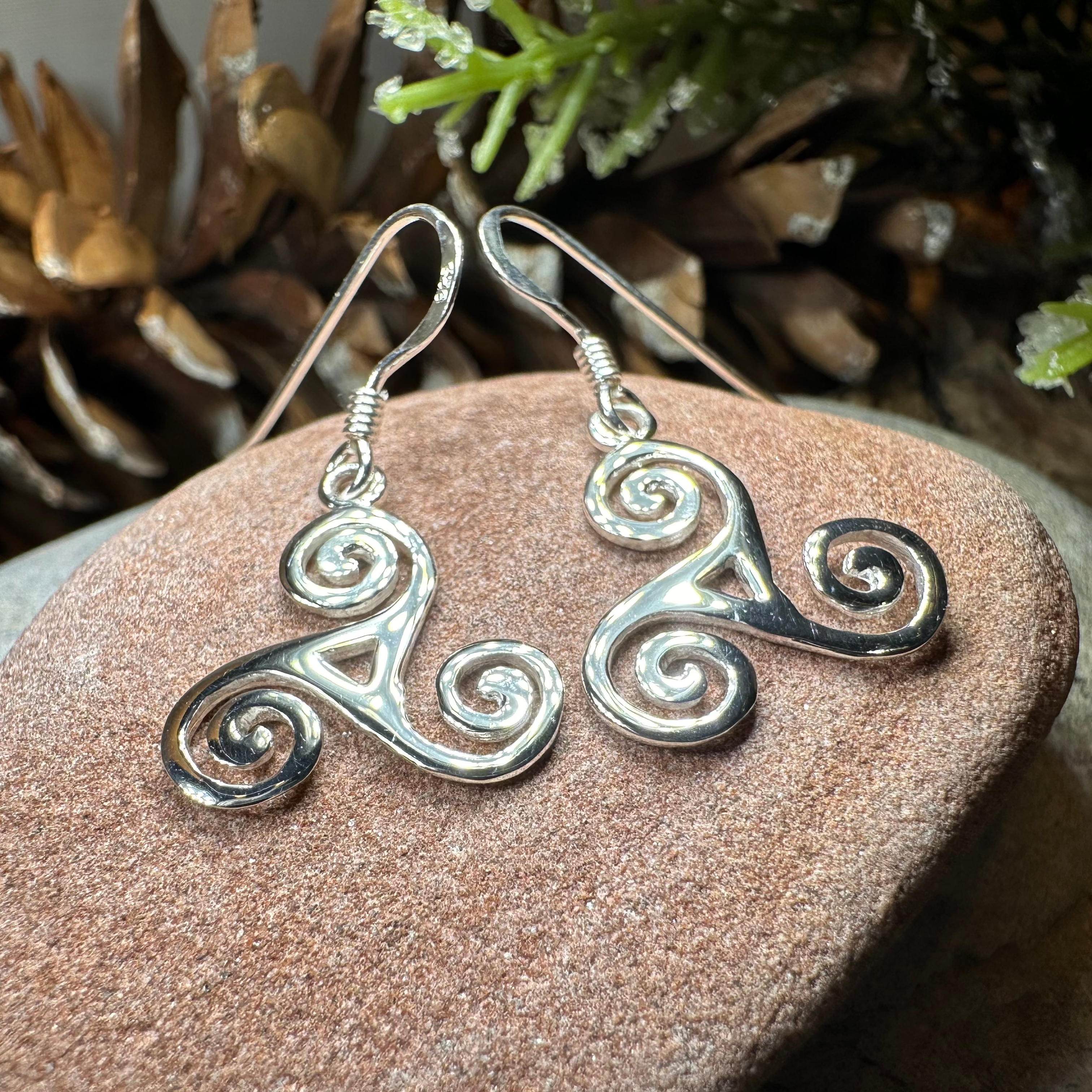 Celtic Spiral Earrings for Women - Sterling Silver Irish Knot Jewelry - Perfect for St. Patrick's Day, Weddings & Boho Fashion